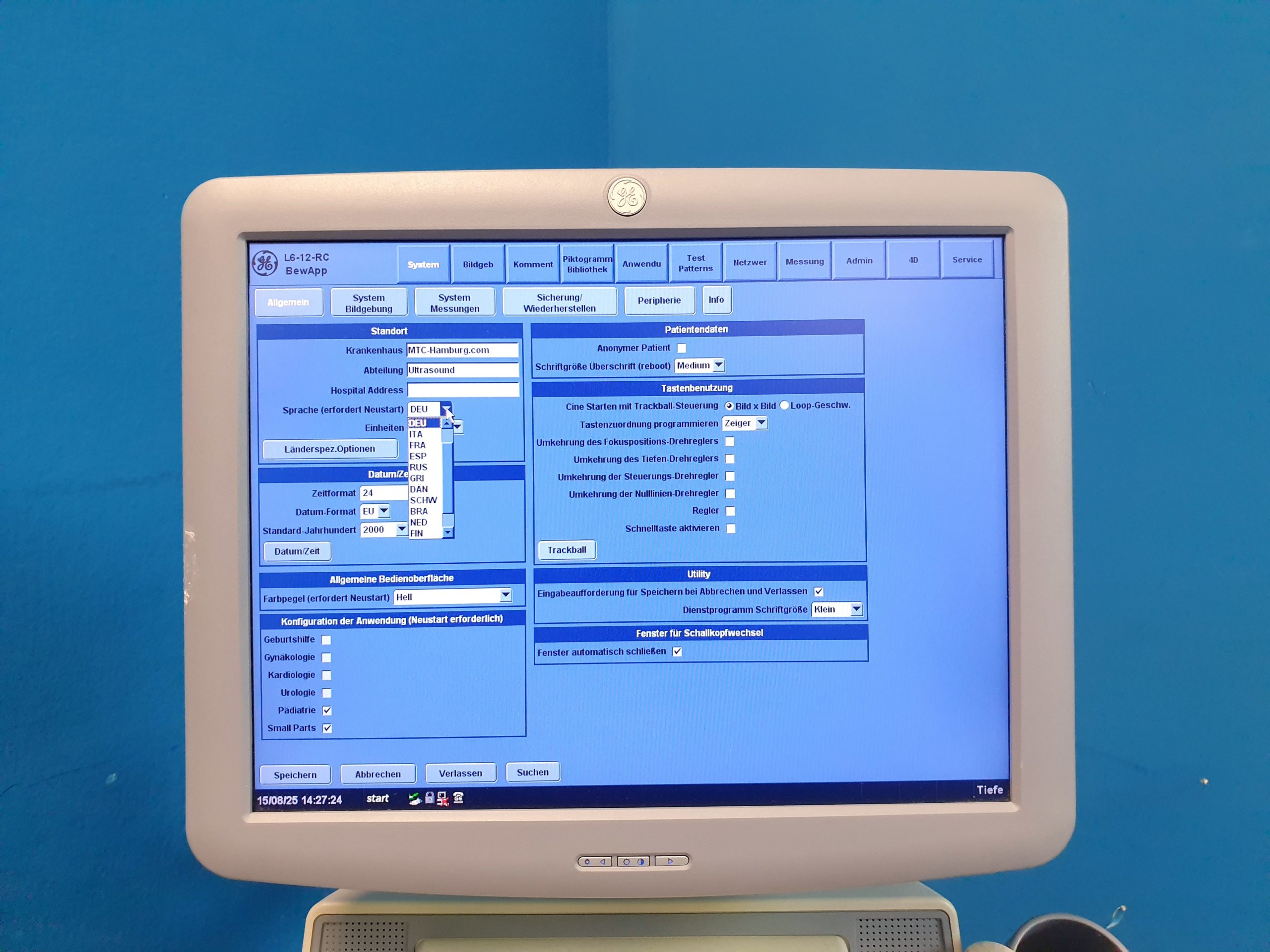 GE Logiq C5 Premium + L6-12-RS Linear Sonde - DOM 2016 – Bild 13