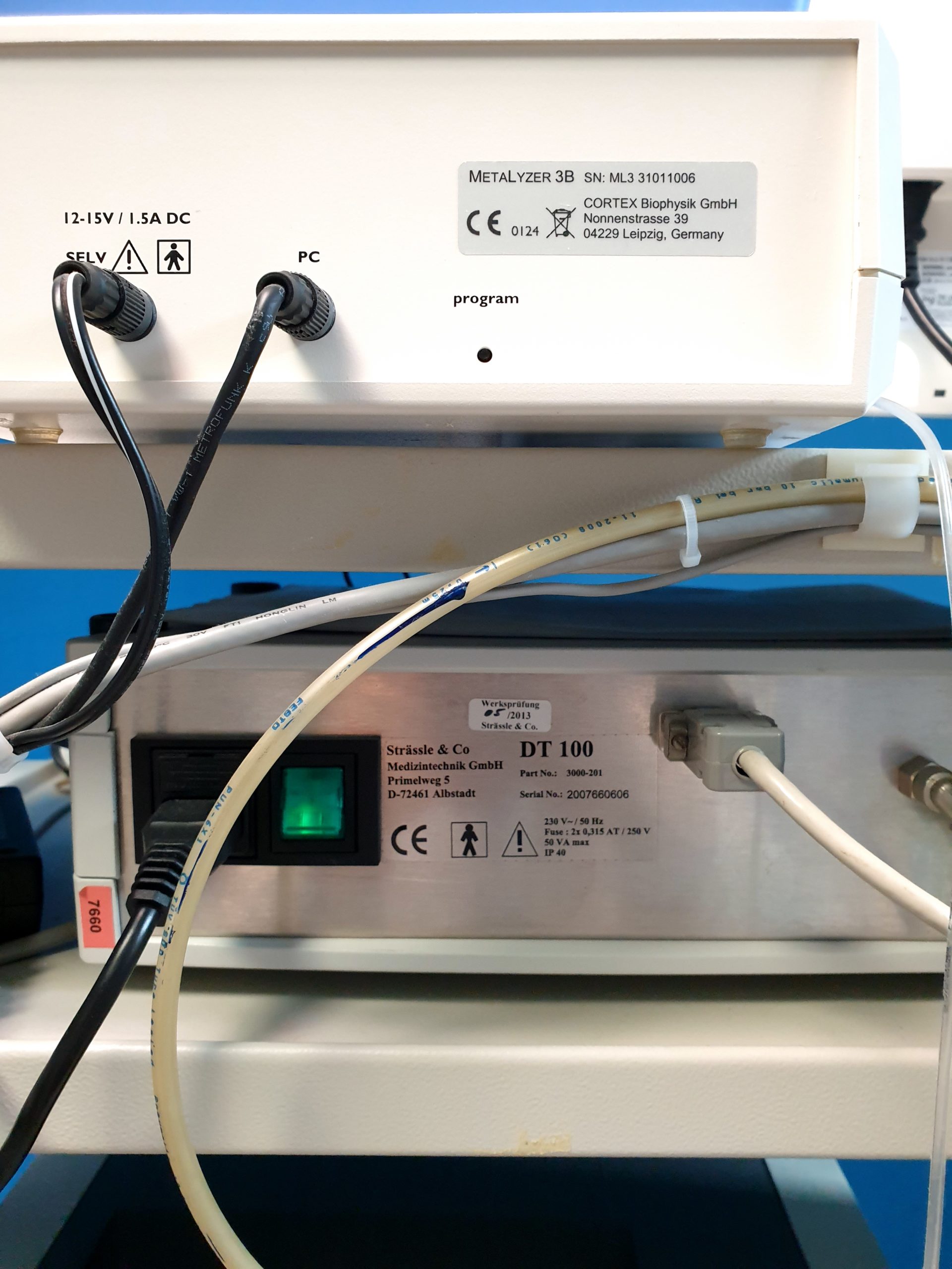 Strässle DT 100 + EKG Sauger + CORTEX METALYZER 3B Spirometrie Leistungsdiagnostik Ohne Rechner – Bild 10