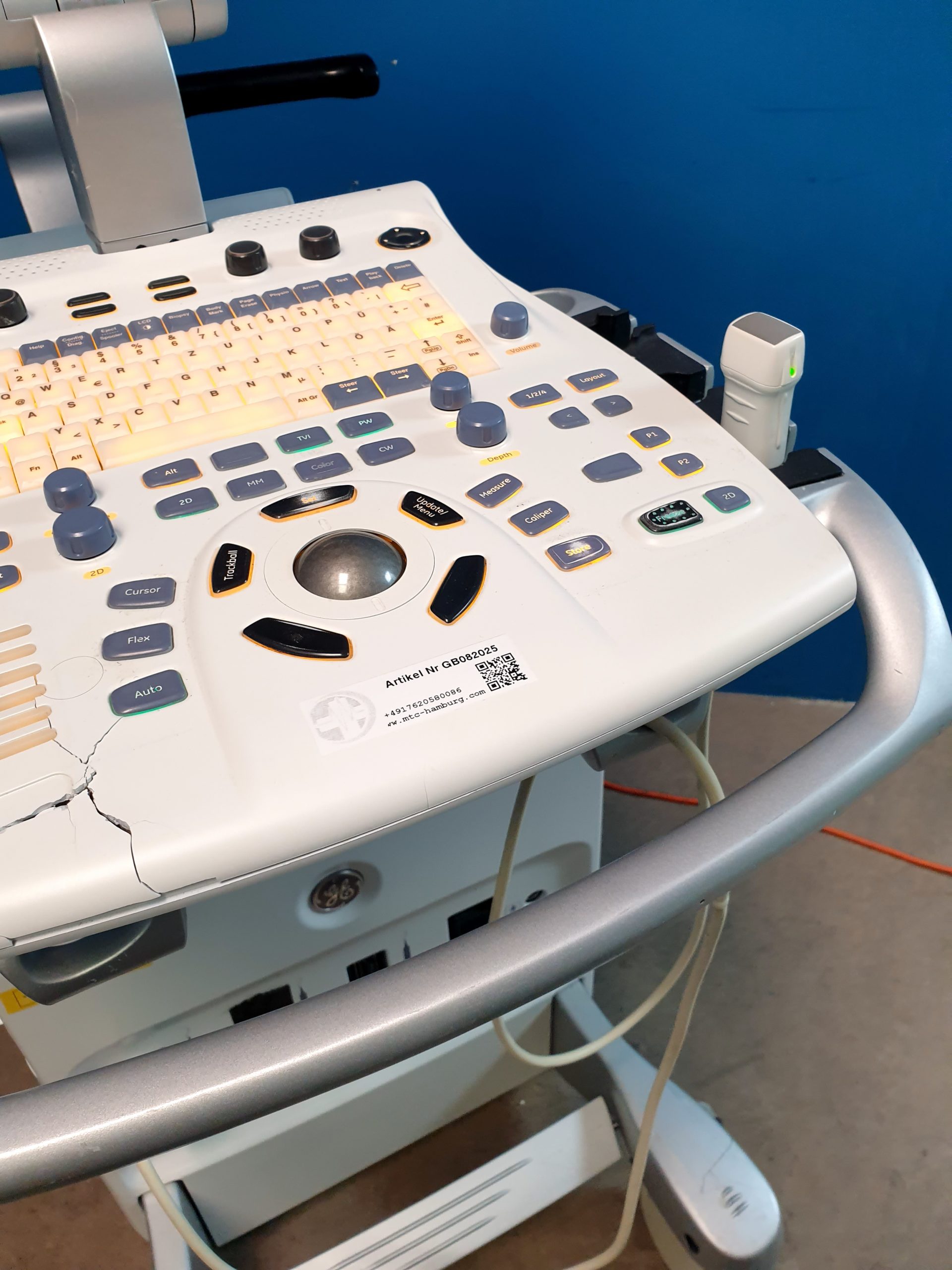 GE Vivid + M4S- RS Kardio Sonde -defekt - Optischer Fehler – Bild 3