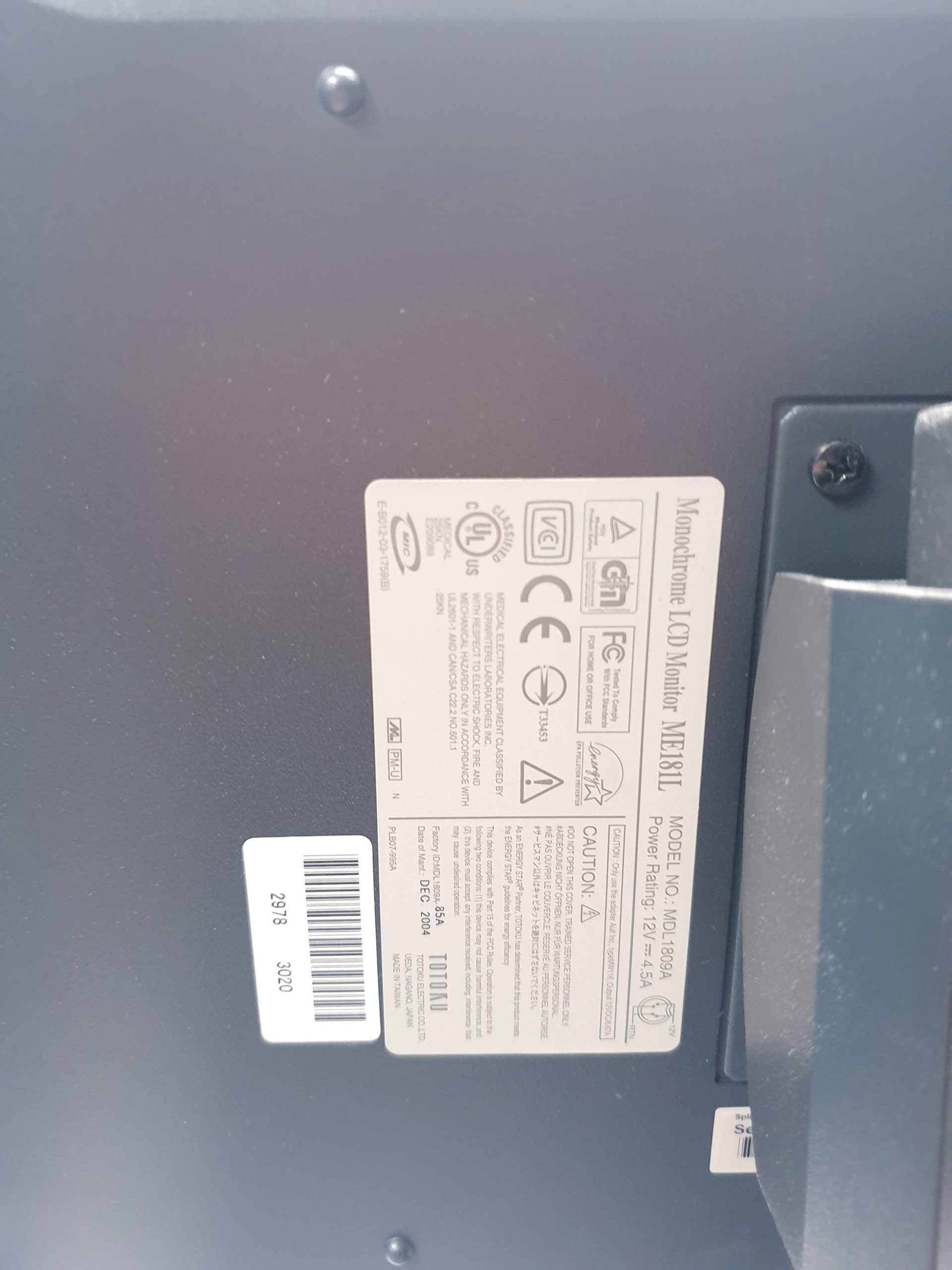 TOTOKU MDL1809A LCD Monitor – Bild 10