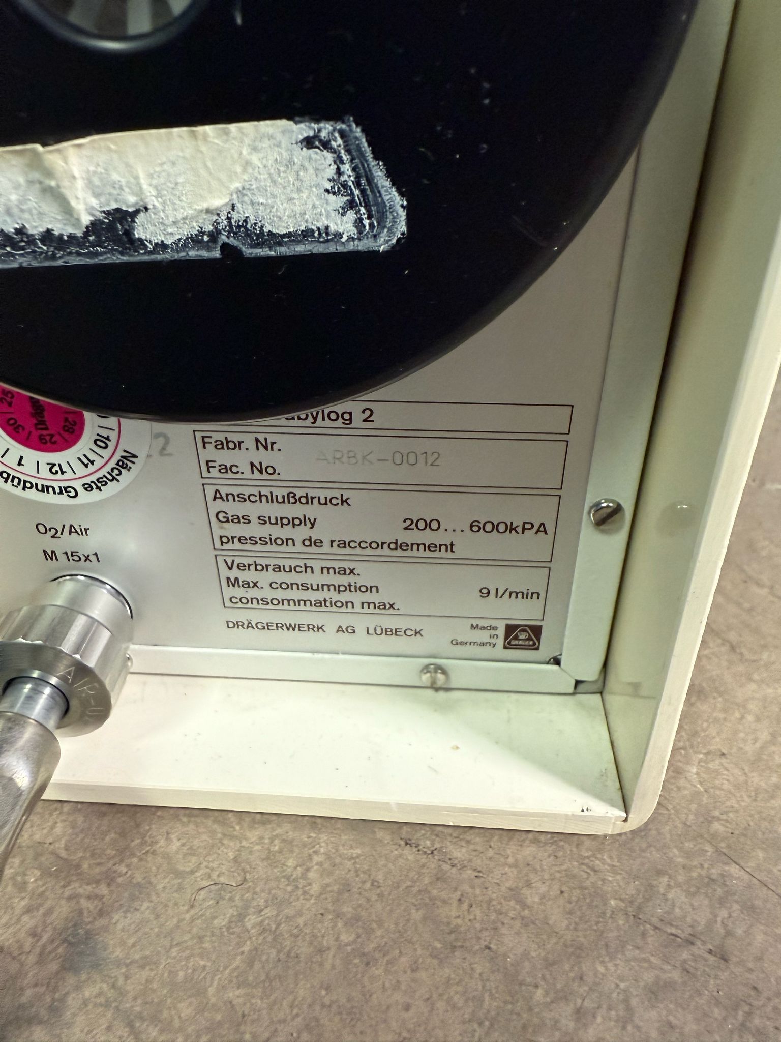 Dräger Babymix 2 Babylog 2 Beatmungsgerät – Bild 11