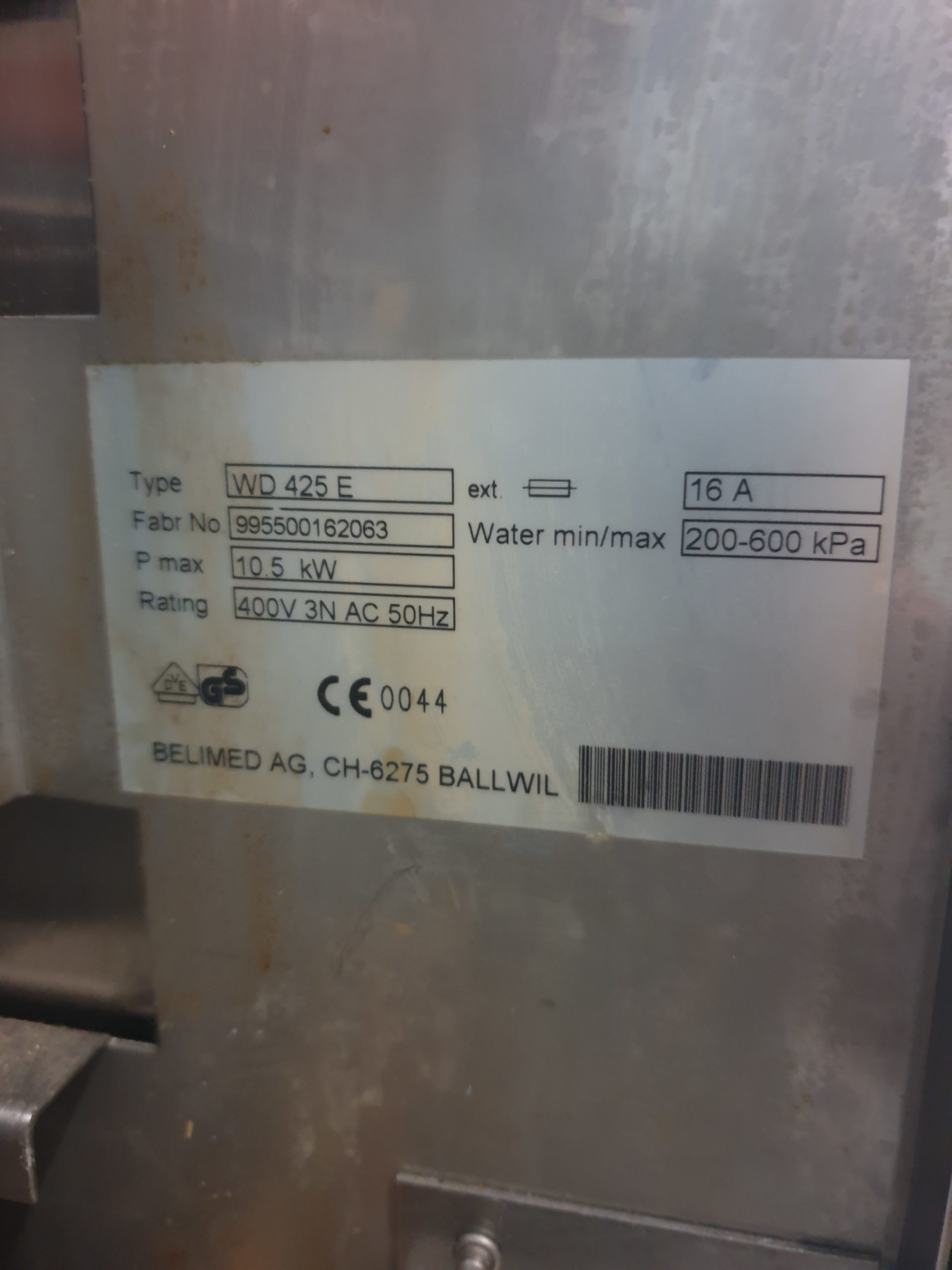 Belimed WD 425 E WD425E Reinigungs und Desinfektionsgerät – Bild 12