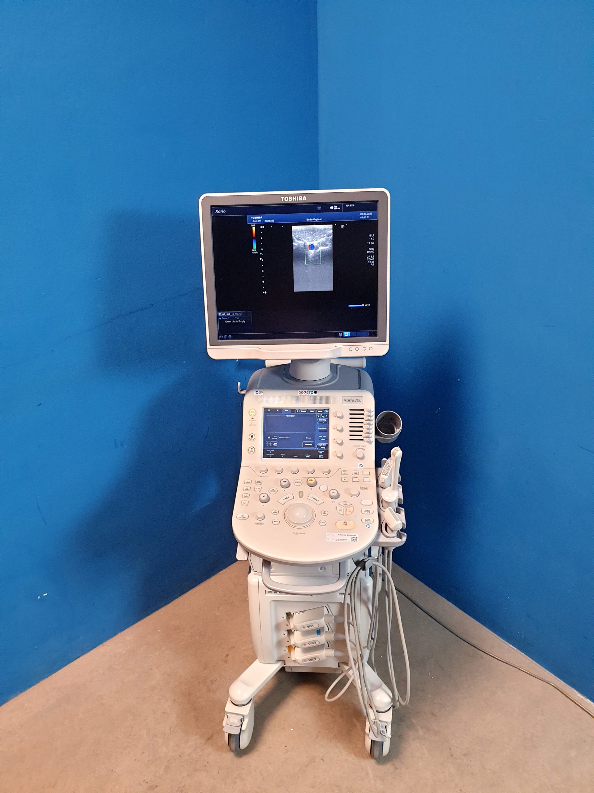 Toshiba TUS-X200 Xario 200 + 6C1 + 11C3 + 18L7 Konvex Linear Endovaginal – DOM2015