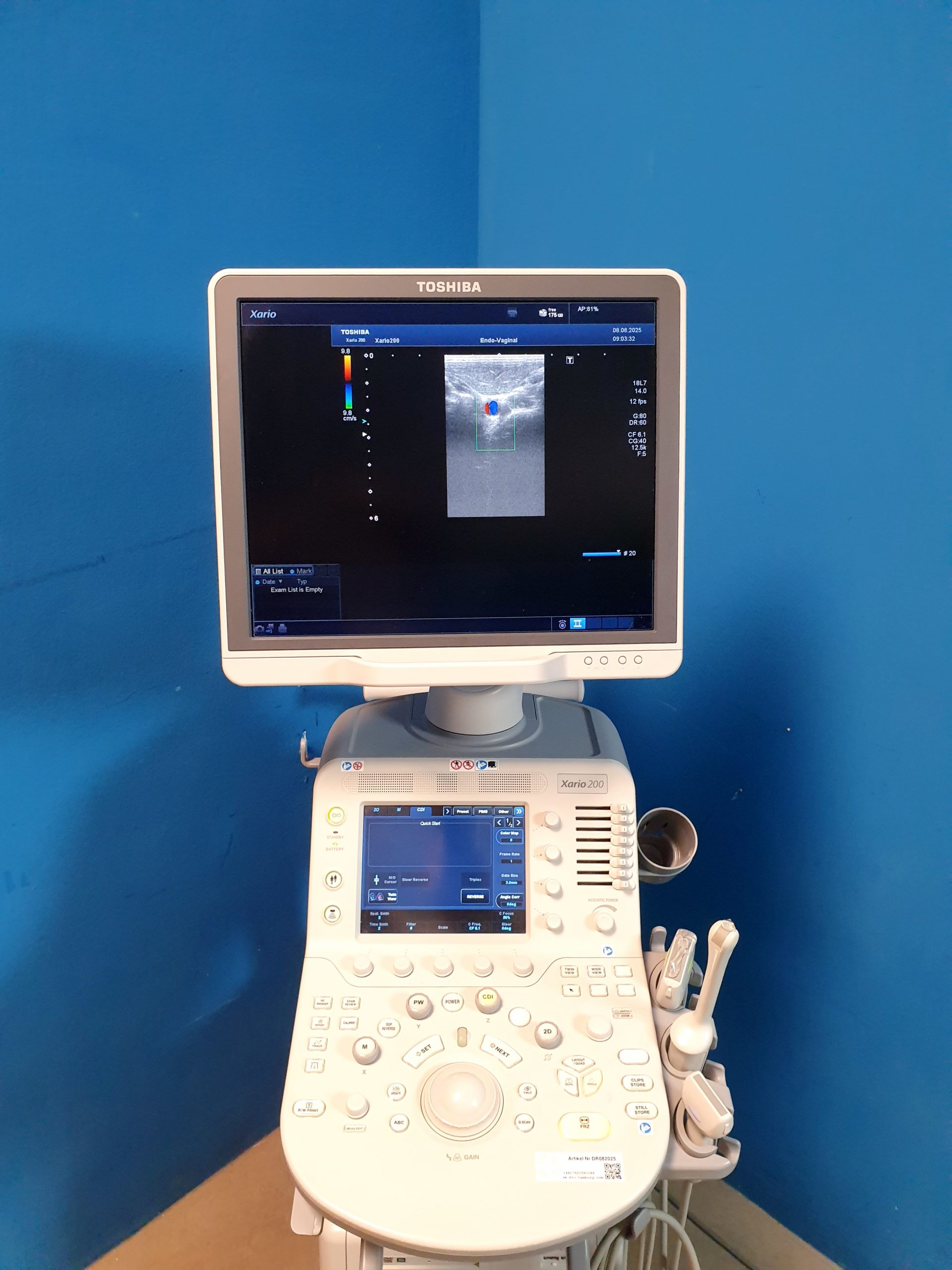 Toshiba TUS-X200 Xario 200 + 6C1 + 11C3 + 18L7 Konvex Linear Endovaginal – DOM2015 – Bild 4