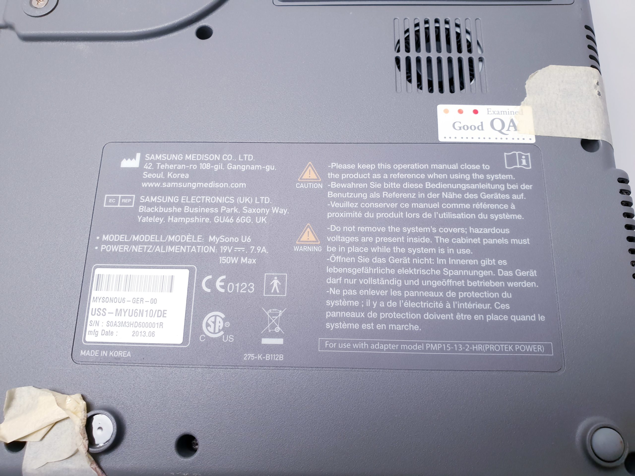 SAMSUNG MySono U6 Ultraschallgerät 2013 - Ersatzteilträger – Bild 15