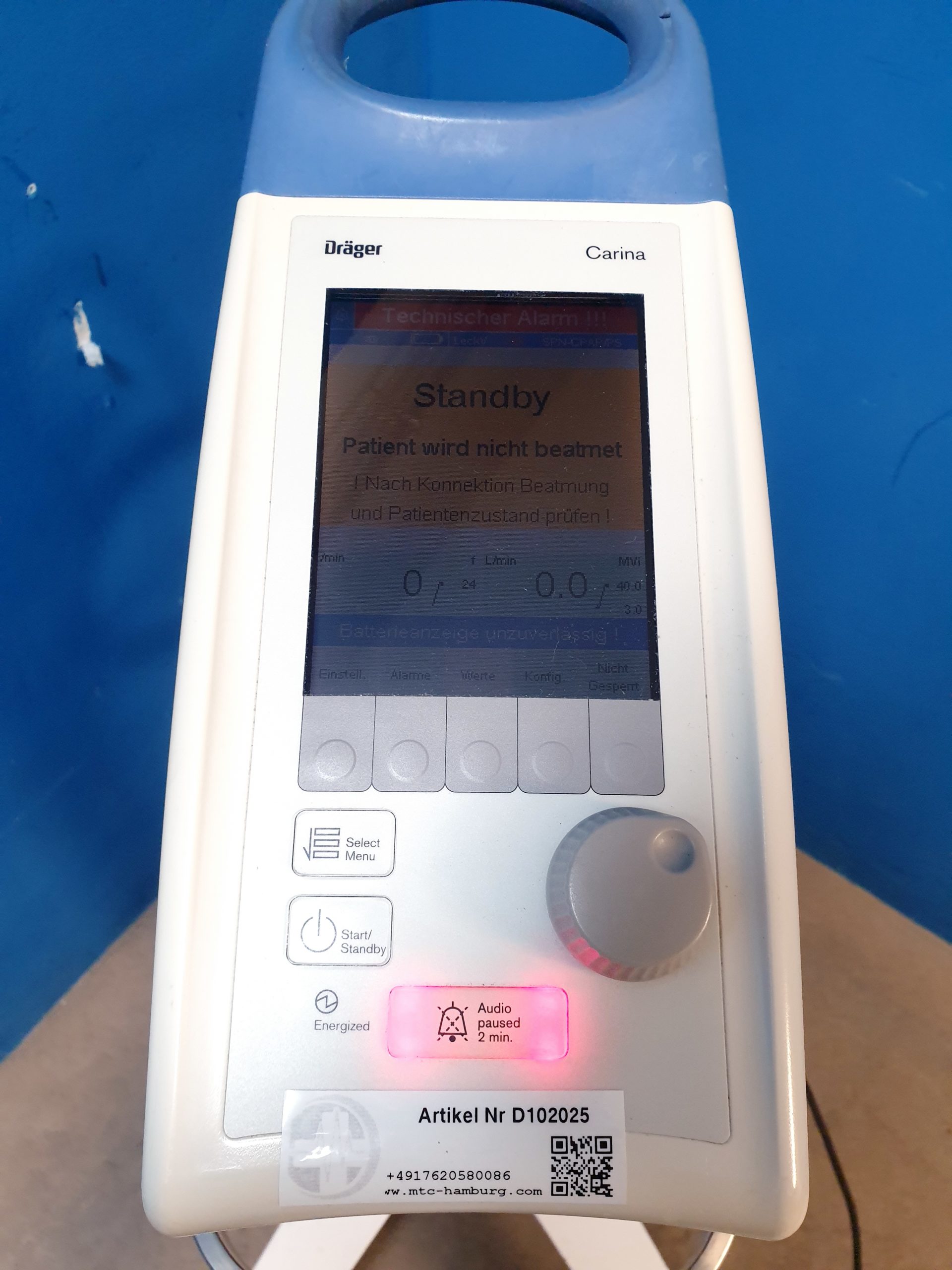 Dräger Draeger Carina Beatmungsgerät – Bild 14