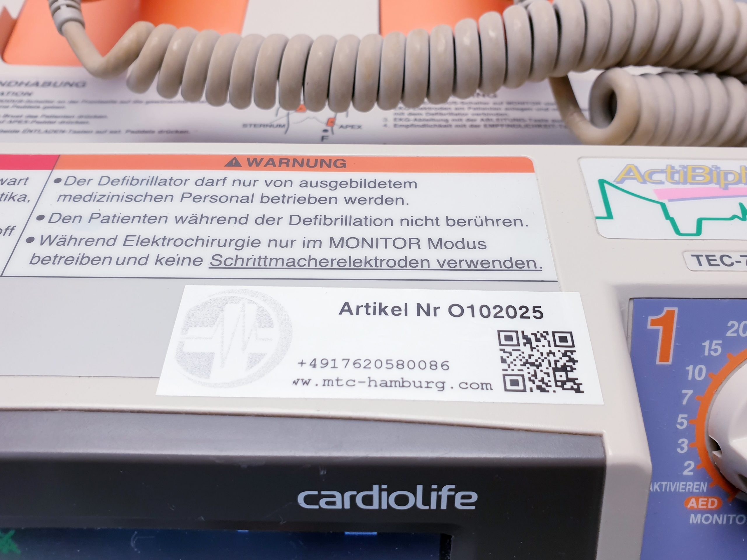 Nihon Kohden Cardiolife Tec-7721K Defibrillator – Bild 2