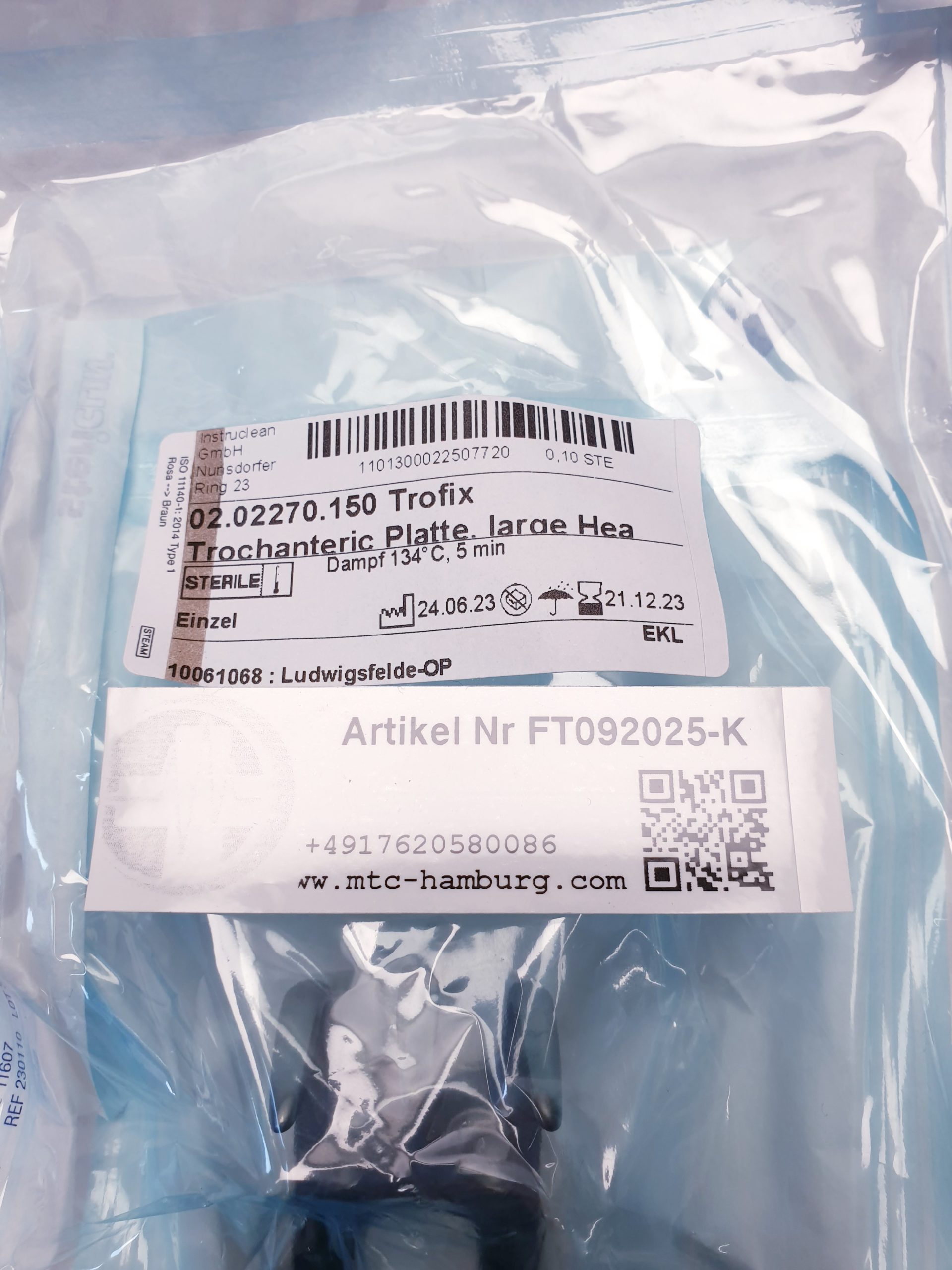 Trofix Trochanteric Fixation Plate Platte Large Hea – Bild 2