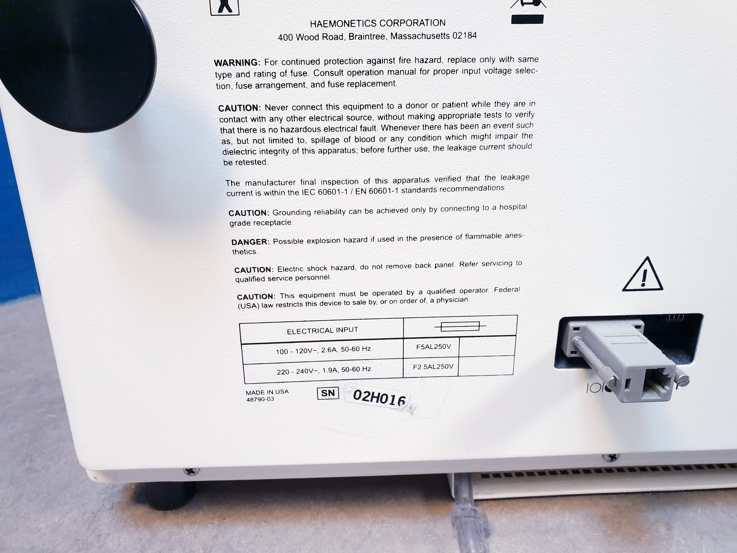 HAEMONETICS MCS plus MCS + 9000 Apheresesystem – Bild 15