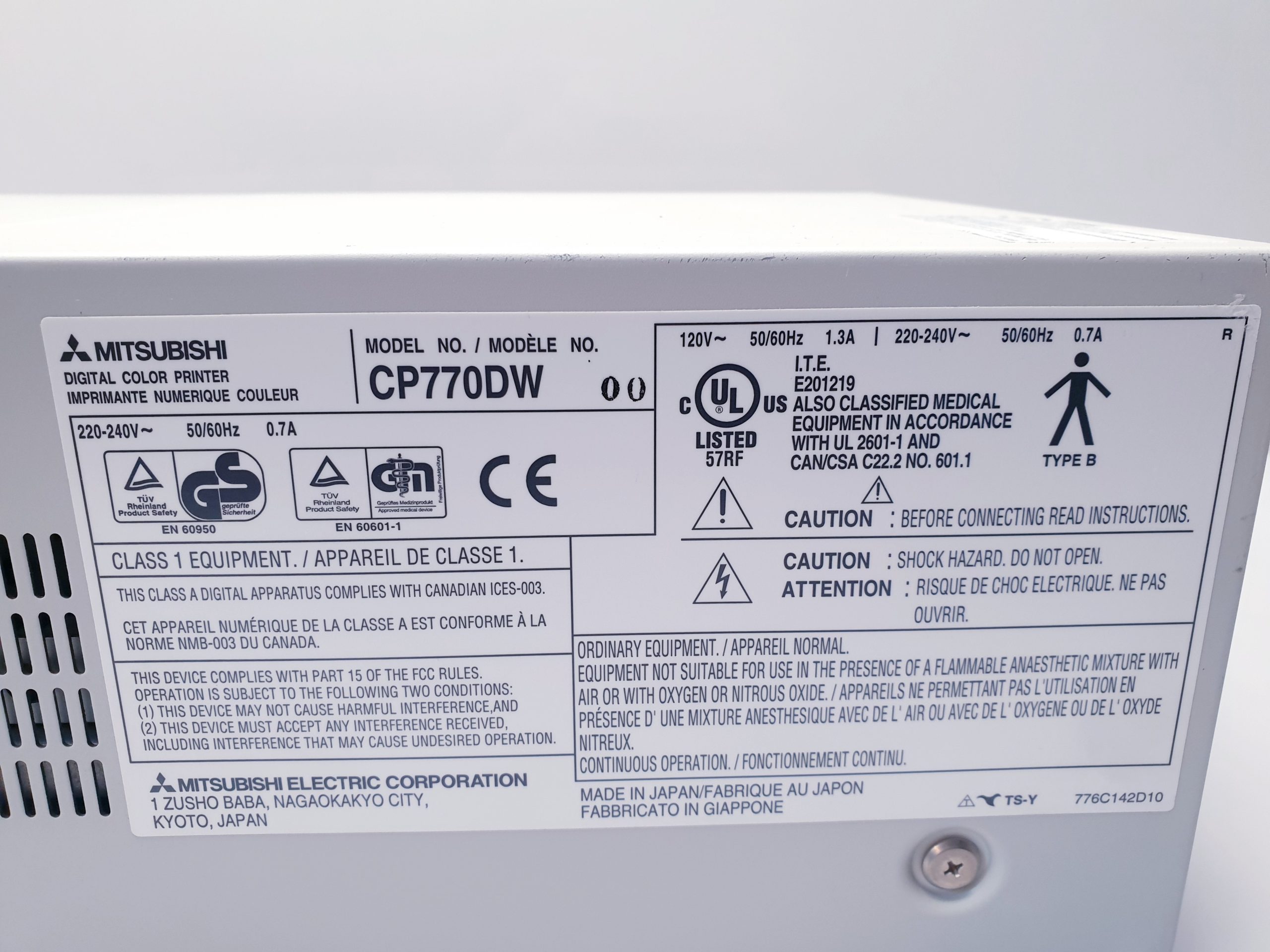 Mitsubishi CP770DW digital color printer – Bild 10