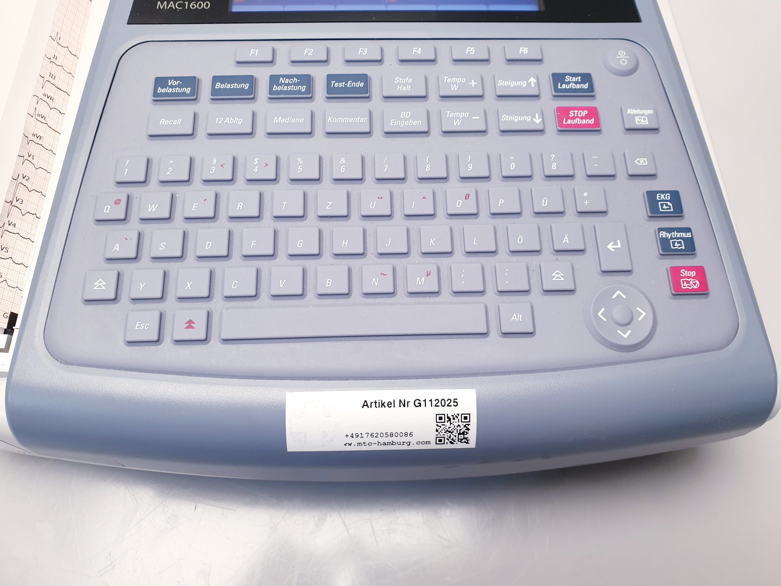 GE MAC 1600 EKG Gerät – Bild 4