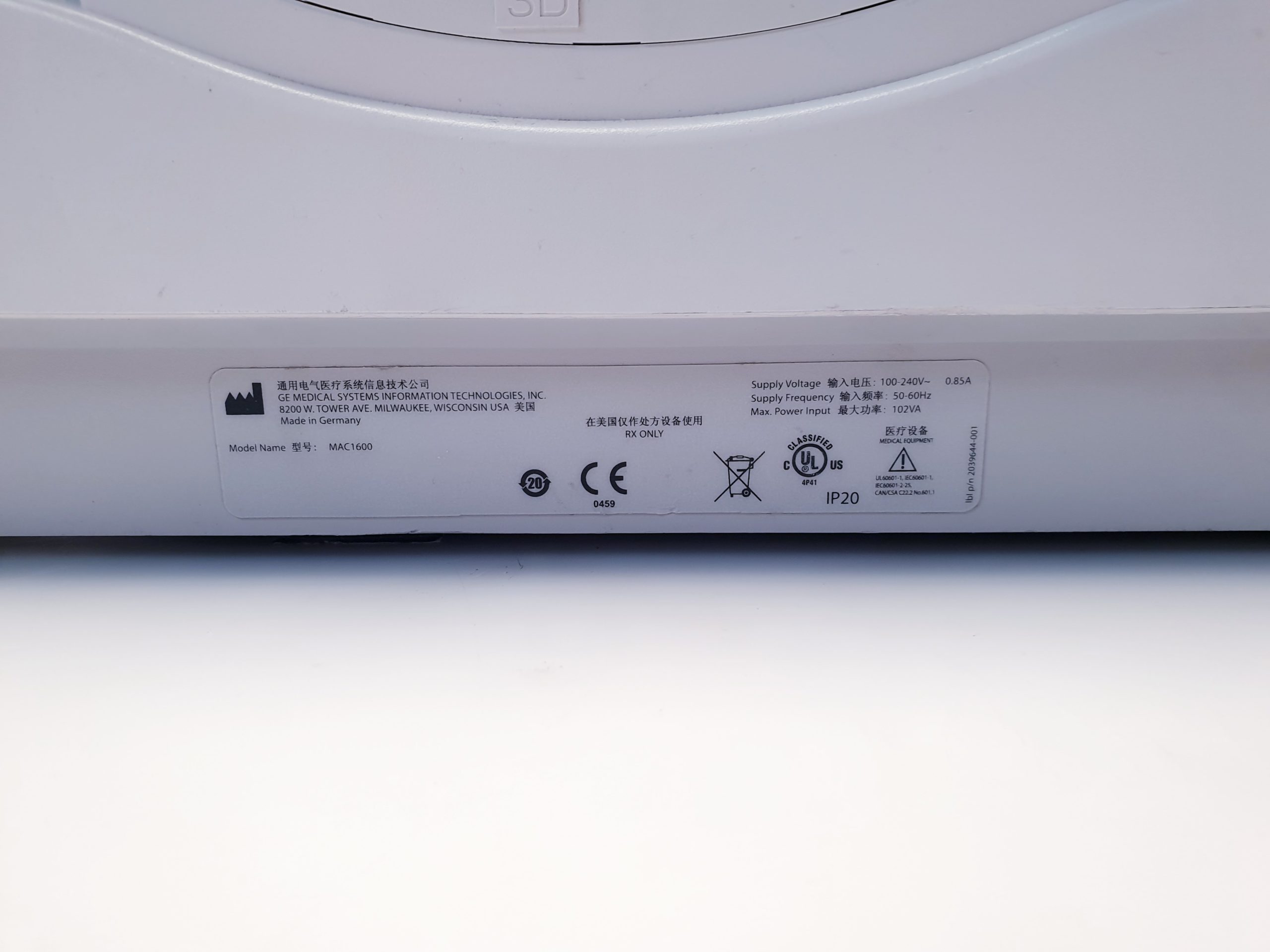 GE MAC 1600 EKG Gerät – Bild 9