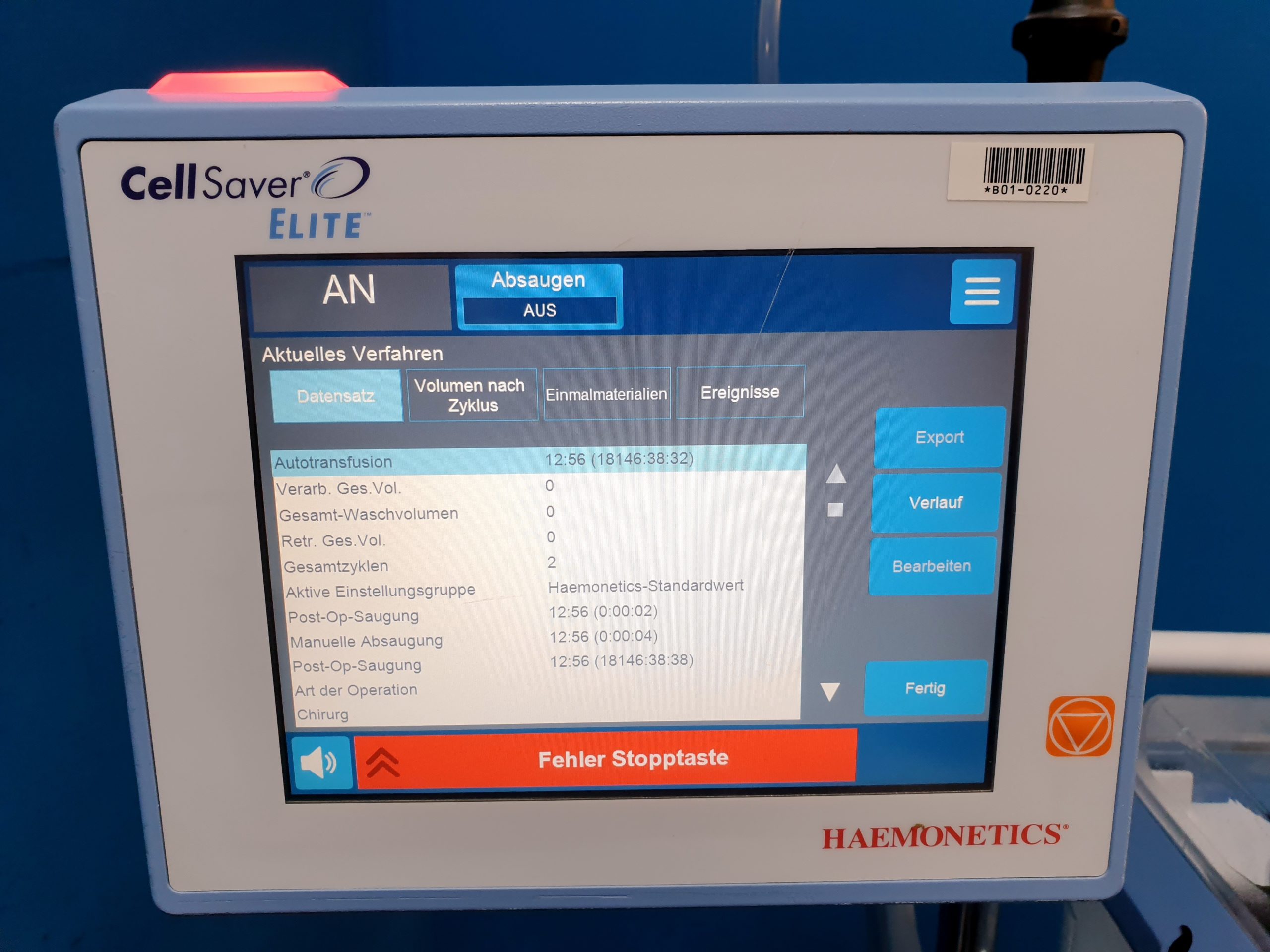 Haemonetics cell saver elite cse-e maschinelle Autotransfusion – Bild 7