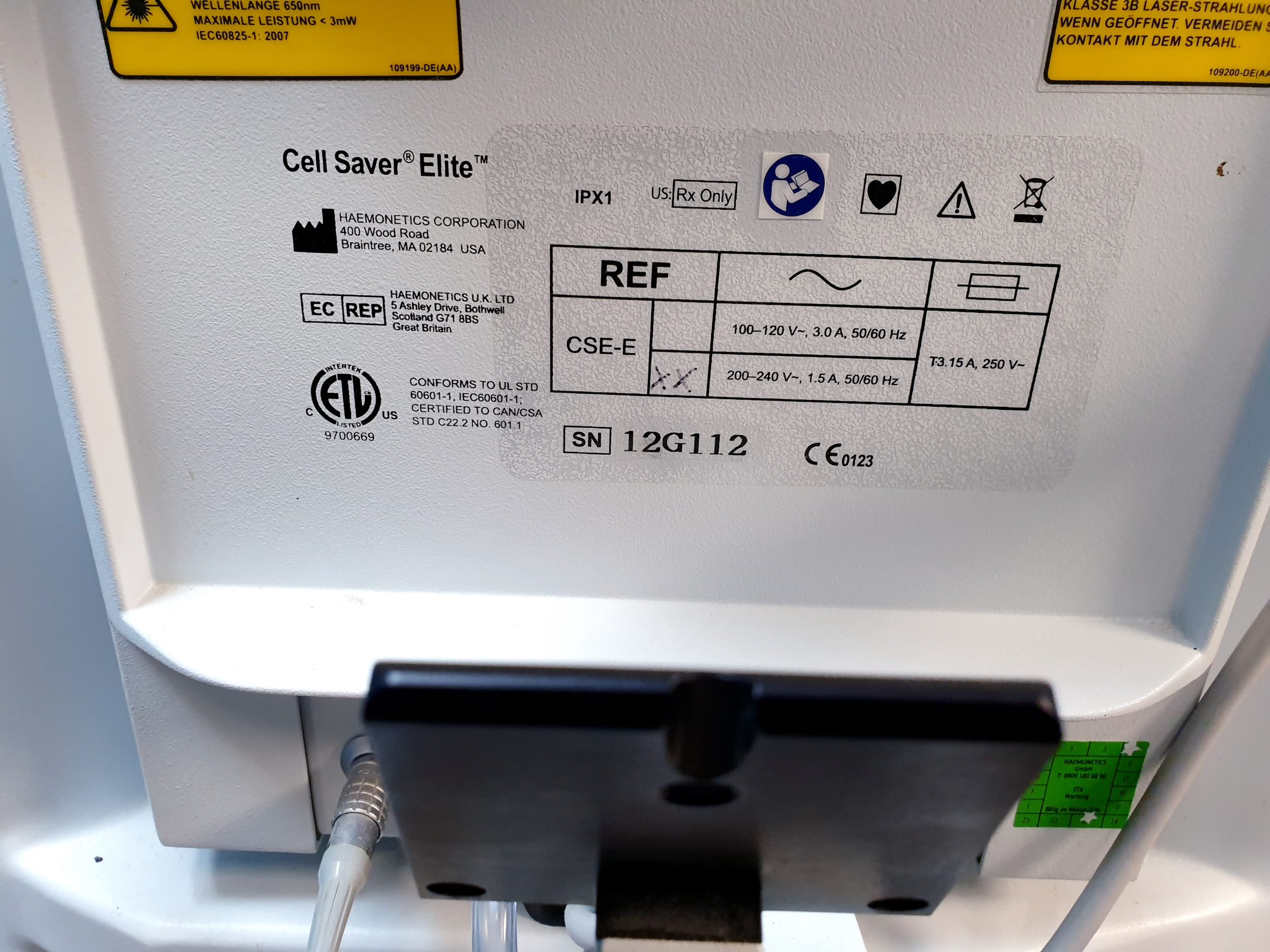 Haemonetics cell saver elite cse-e maschinelle Autotransfusion – Bild 10