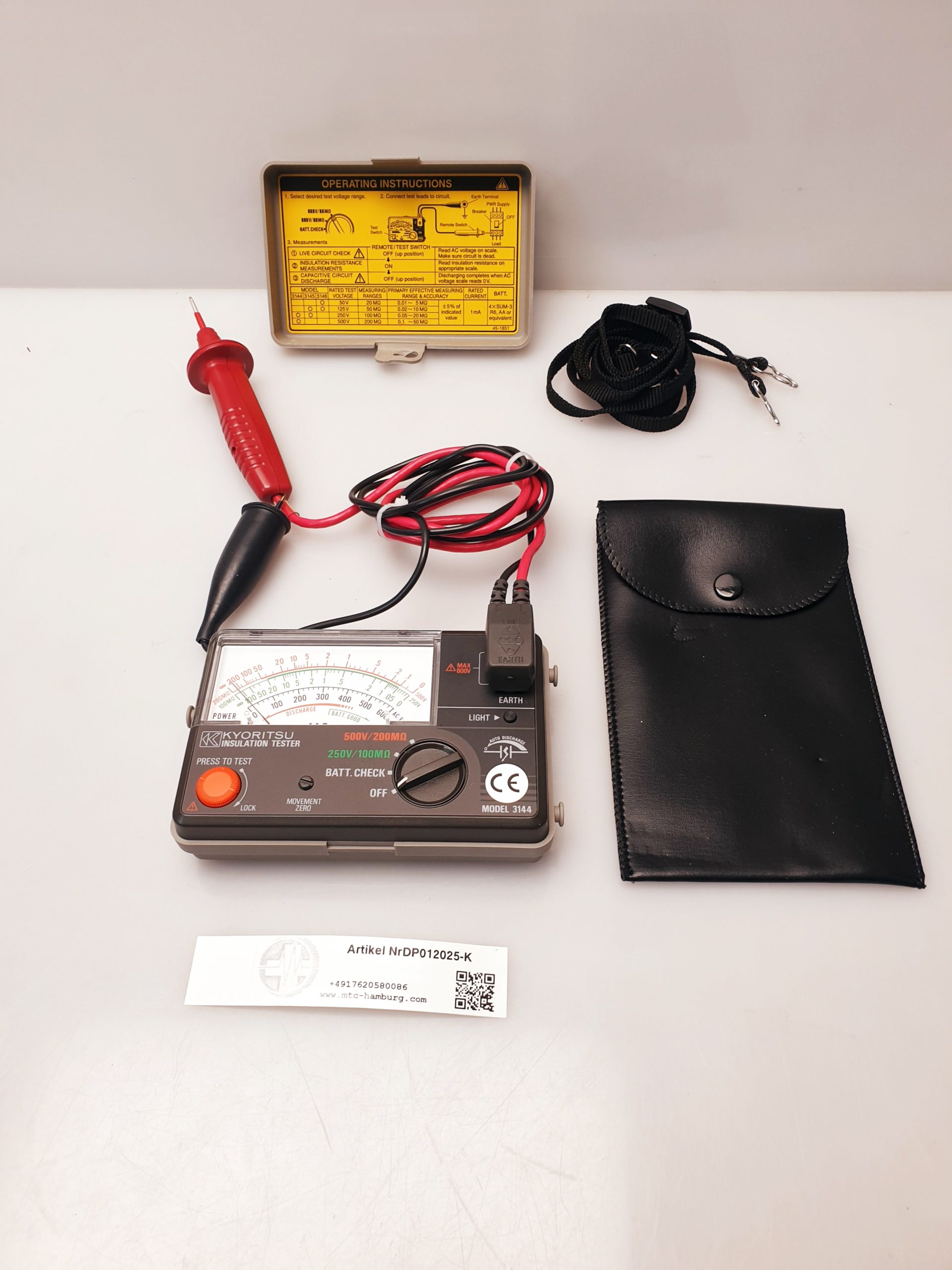kyoritsu MODEL 3144 insulation tester – Bild 3