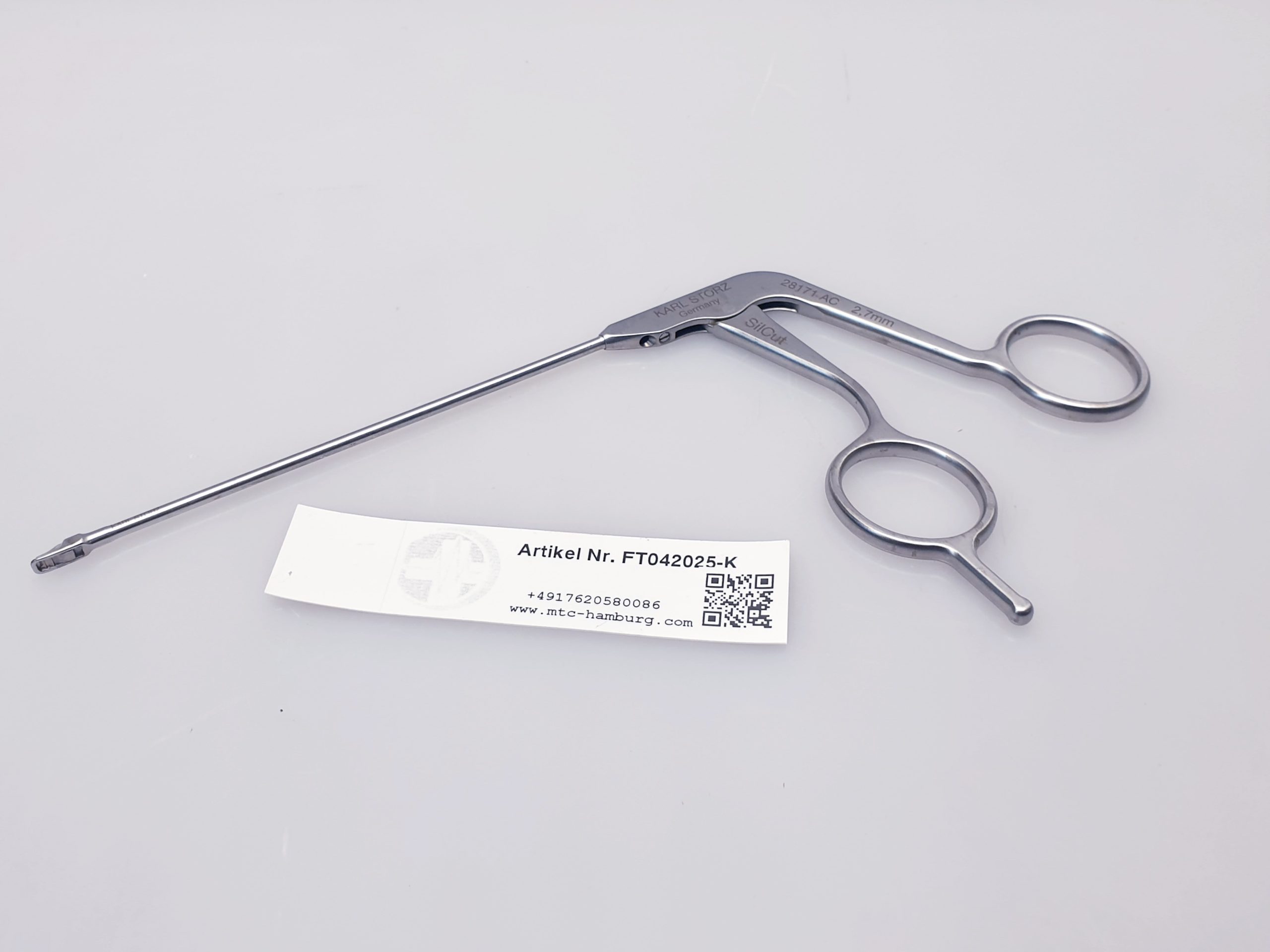 Karl Storz 28171 2,7 mm SilCut Forceps scissor – Bild 4
