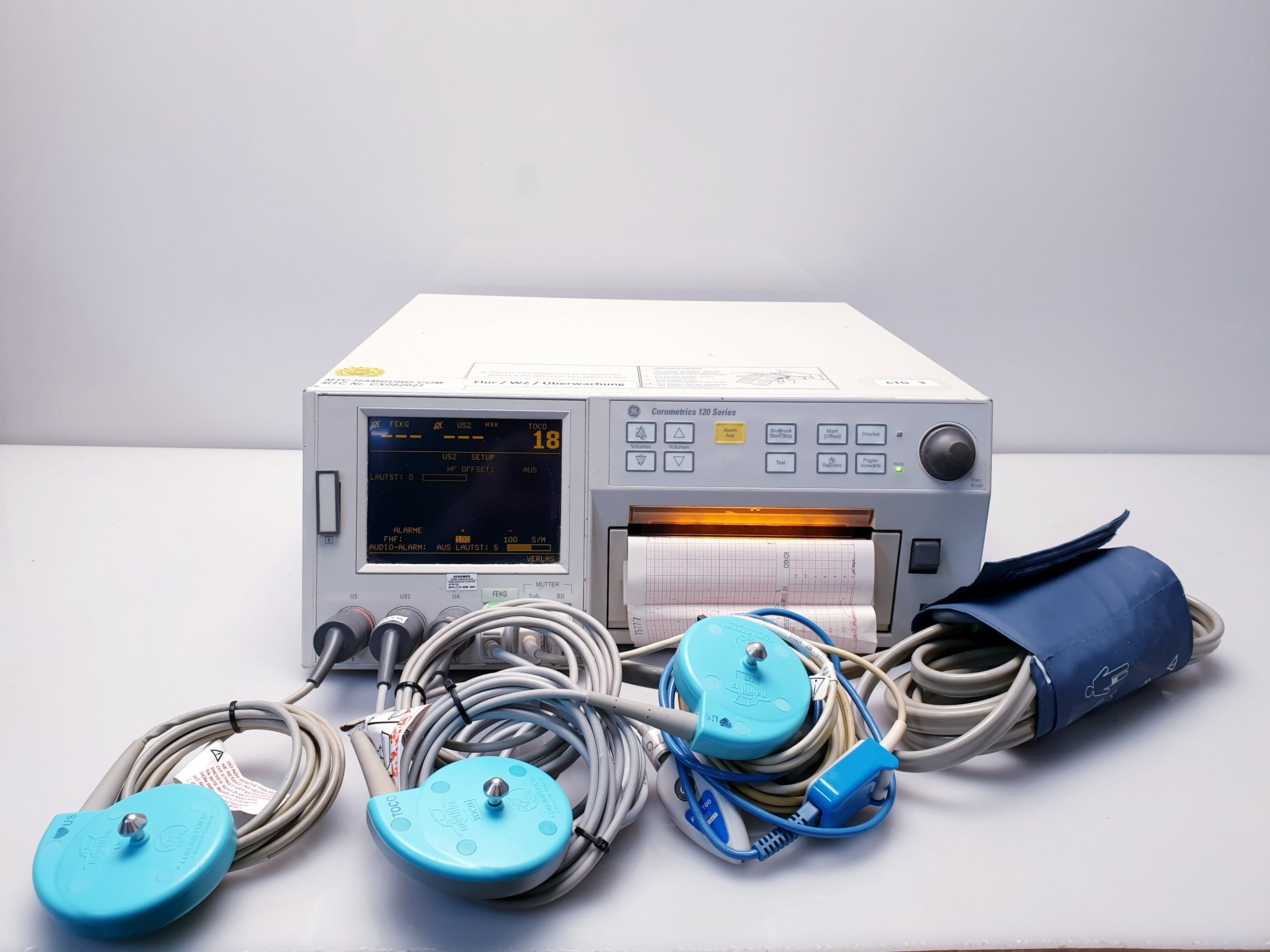 Corometrics 120 series CTG + SpO2 Sensor + Aufnehmen – Bild 2
