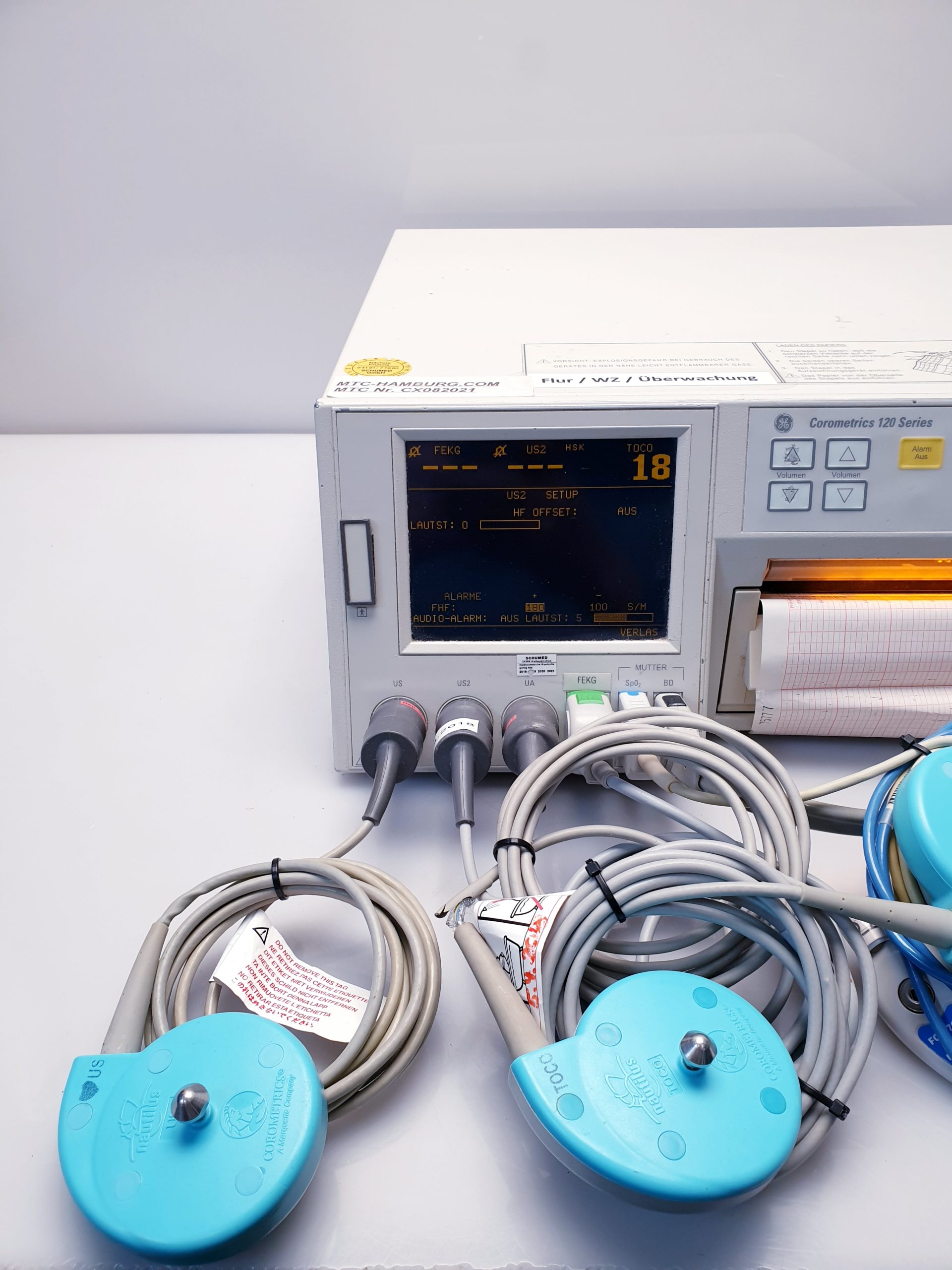 Corometrics 120 series CTG + SpO2 Sensor + Aufnehmen – Bild 4