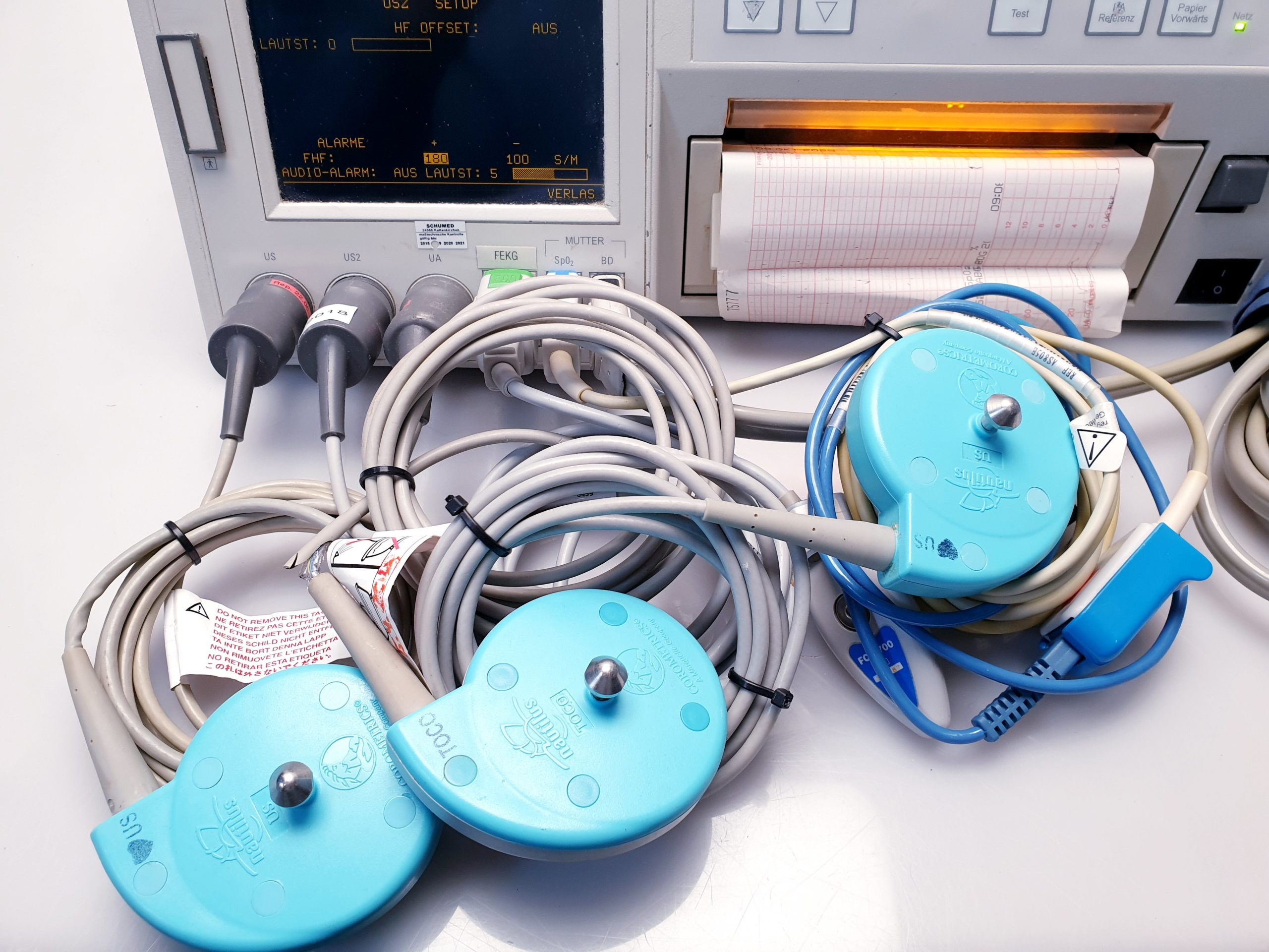 Corometrics 120 series CTG + SpO2 Sensor + Aufnehmen – Bild 7