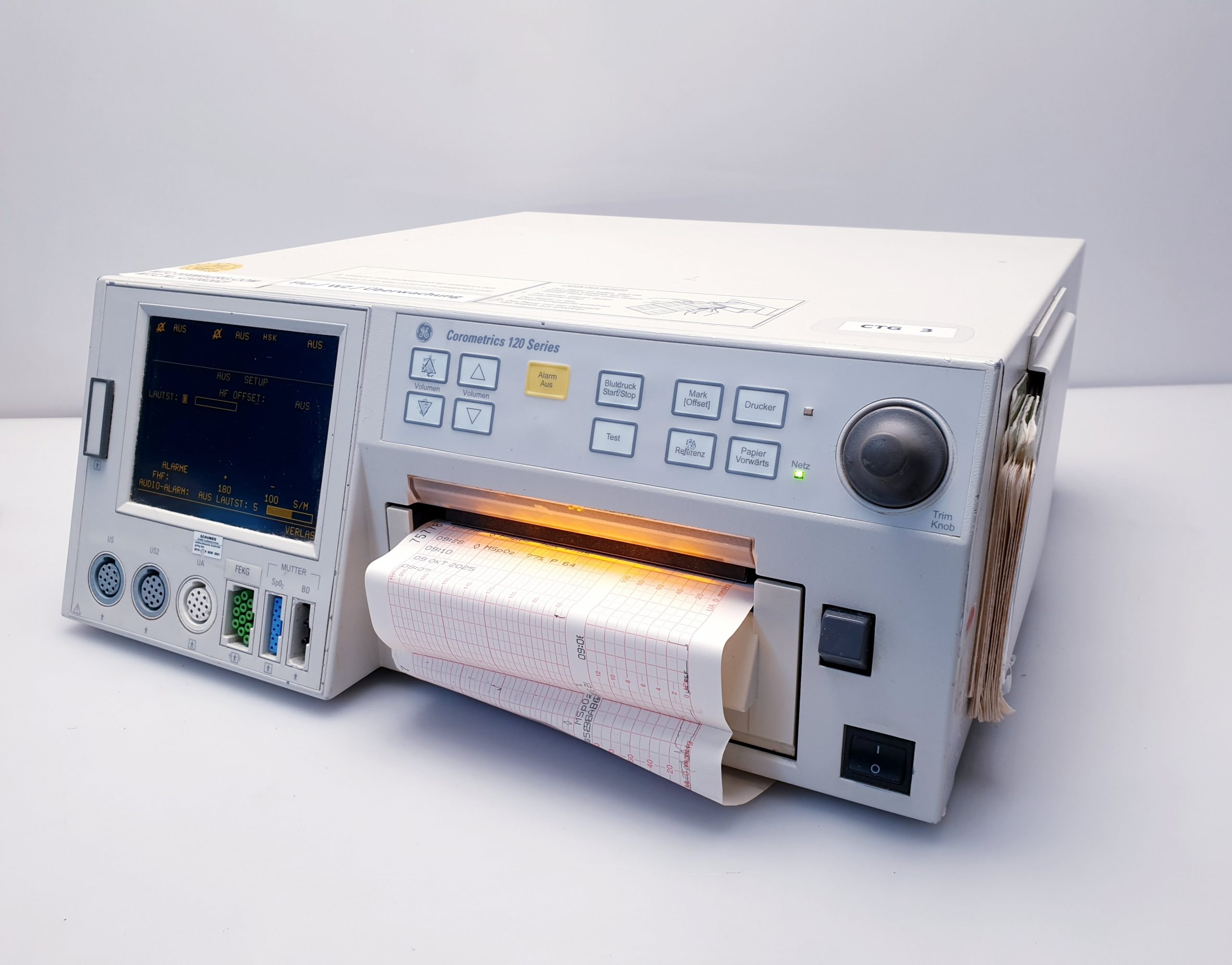 Corometrics 120 series CTG + SpO2 Sensor + Aufnehmen – Bild 17