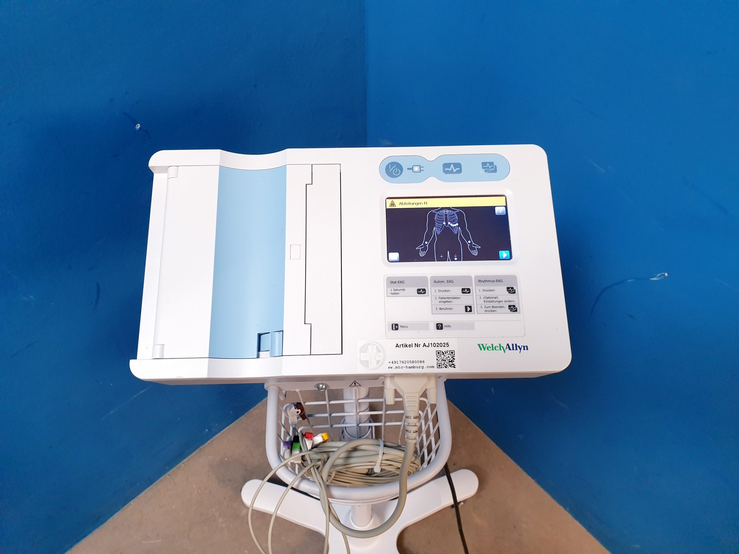 Welch Allyn Ref 405881 EKG mit Ableitungskabel – Bild 2