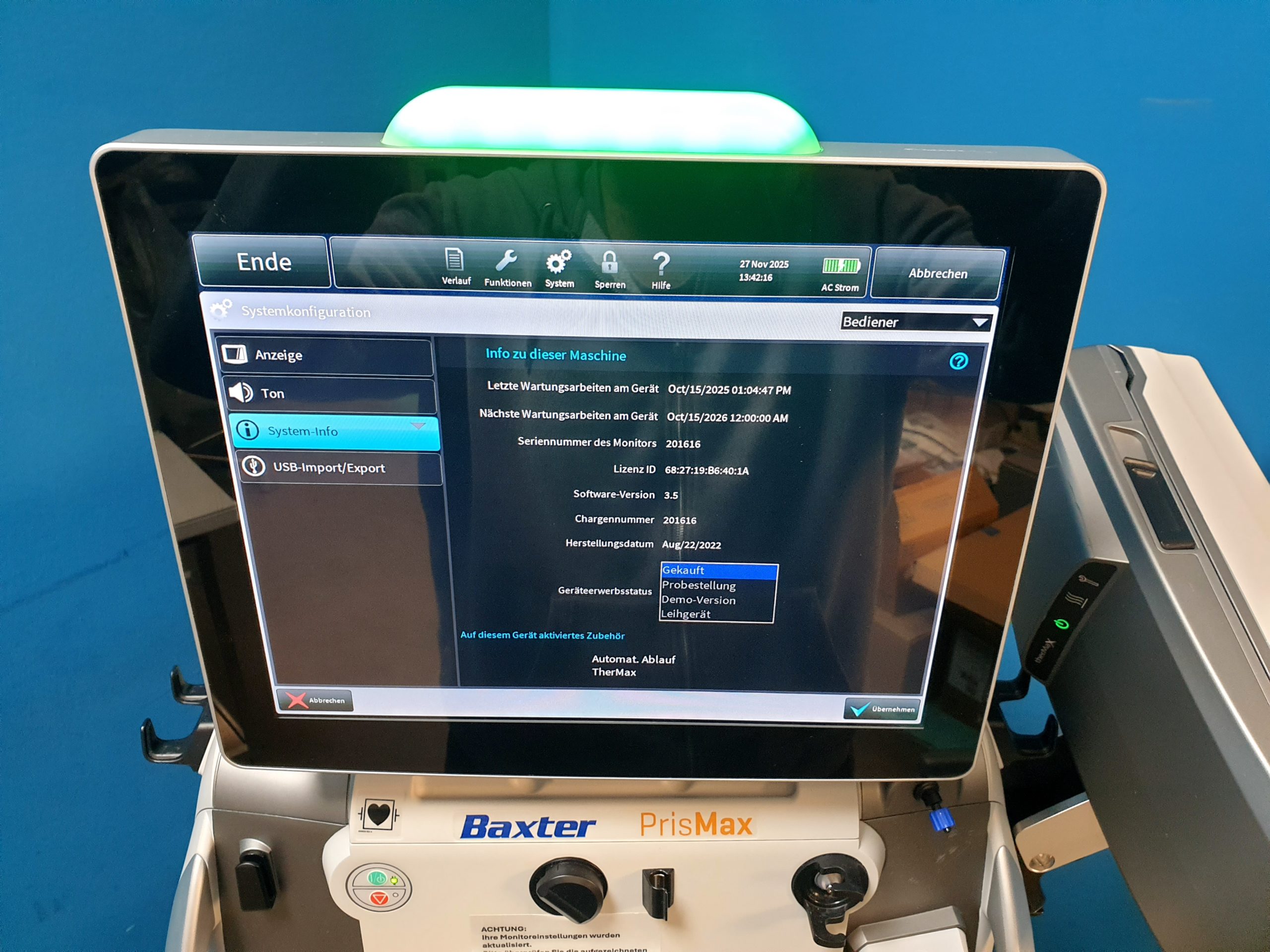 Baxter Prismax 955725 + Baxter TherMax Blutwärmer – Bild 7