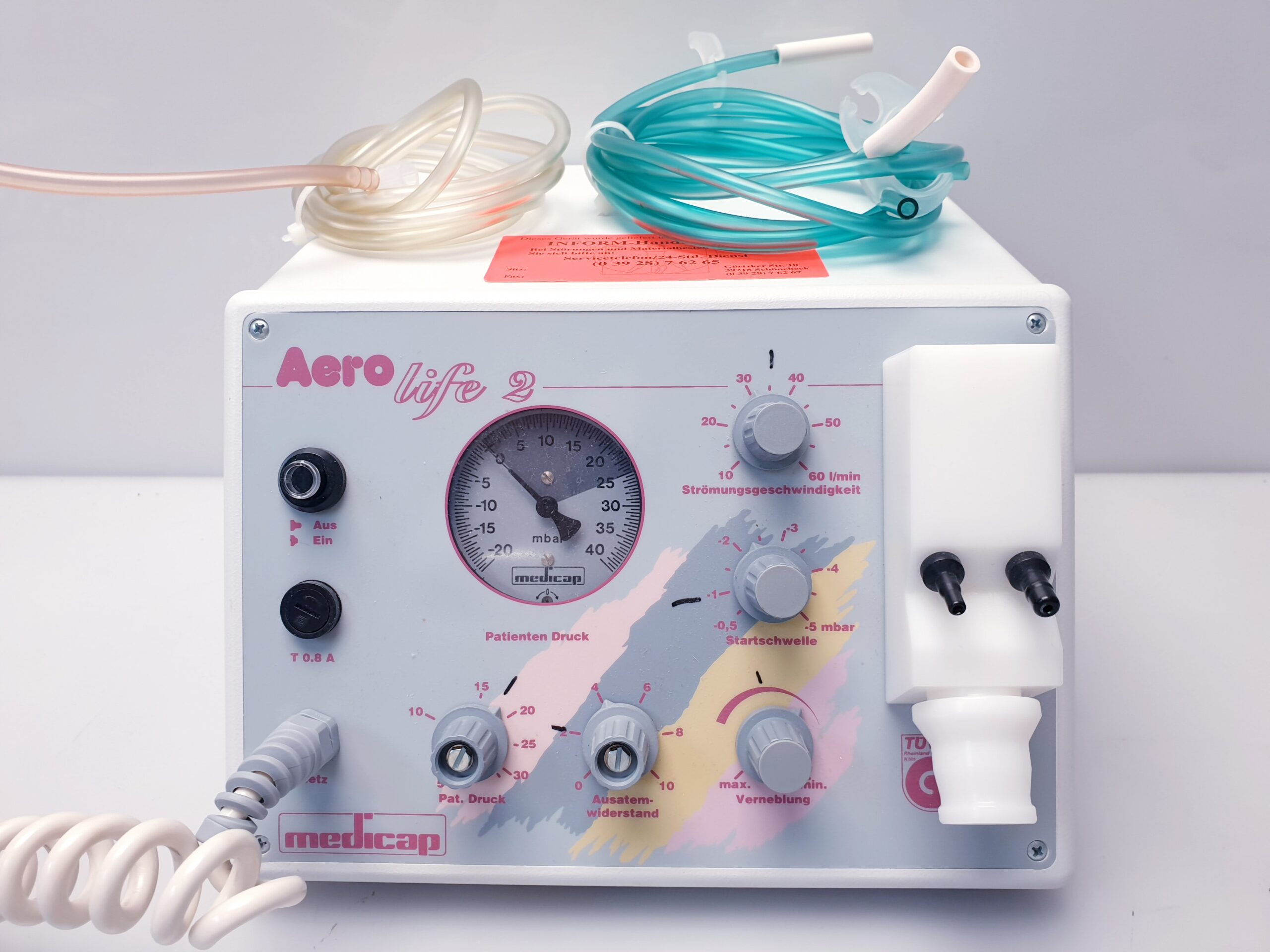 IPPB Gerät Medicap Aerolife 2 Überdruckinhalationsgerät – Bild 5