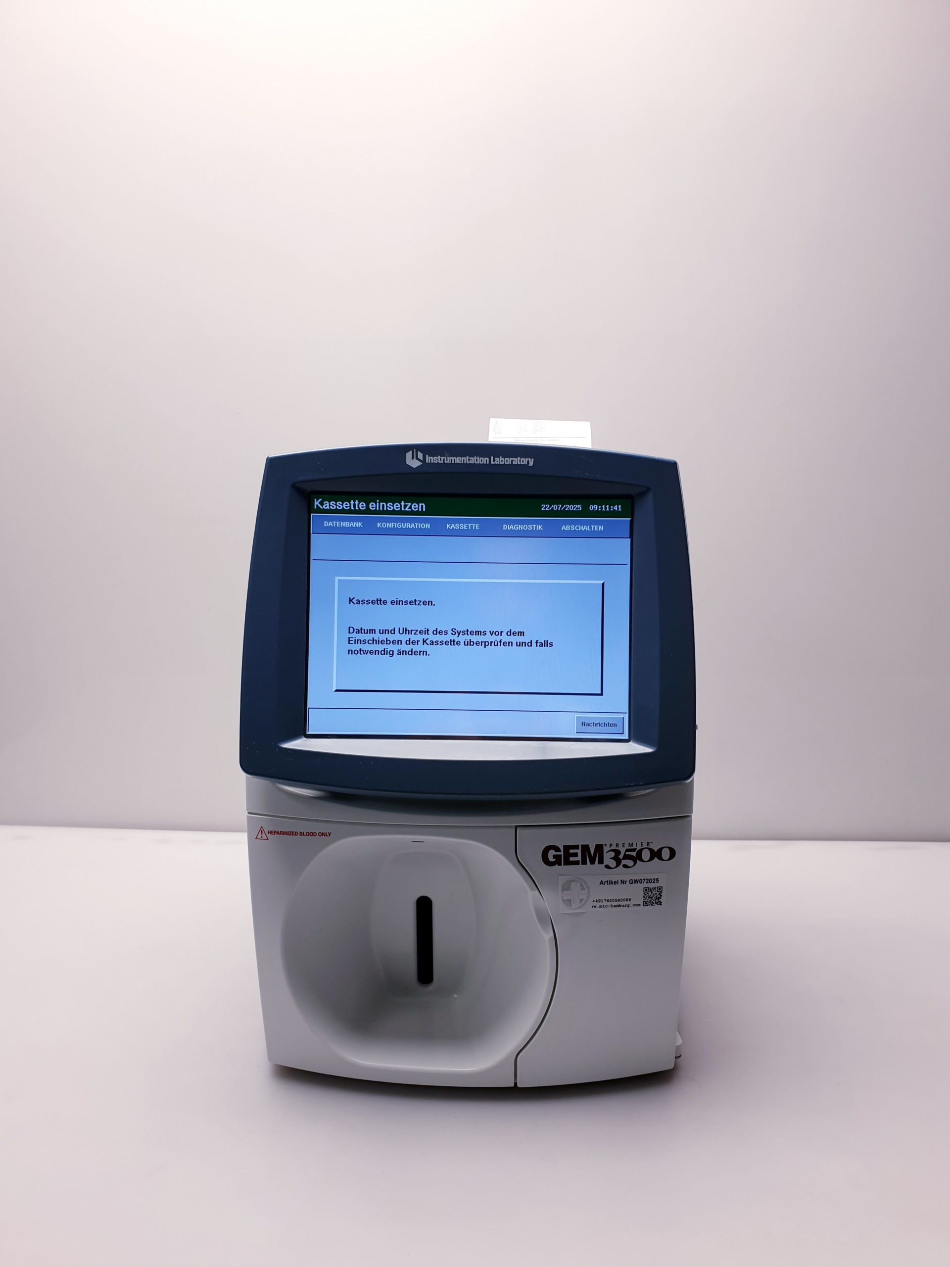 GEM Premier 3500 POC Blood Gas Analyzer