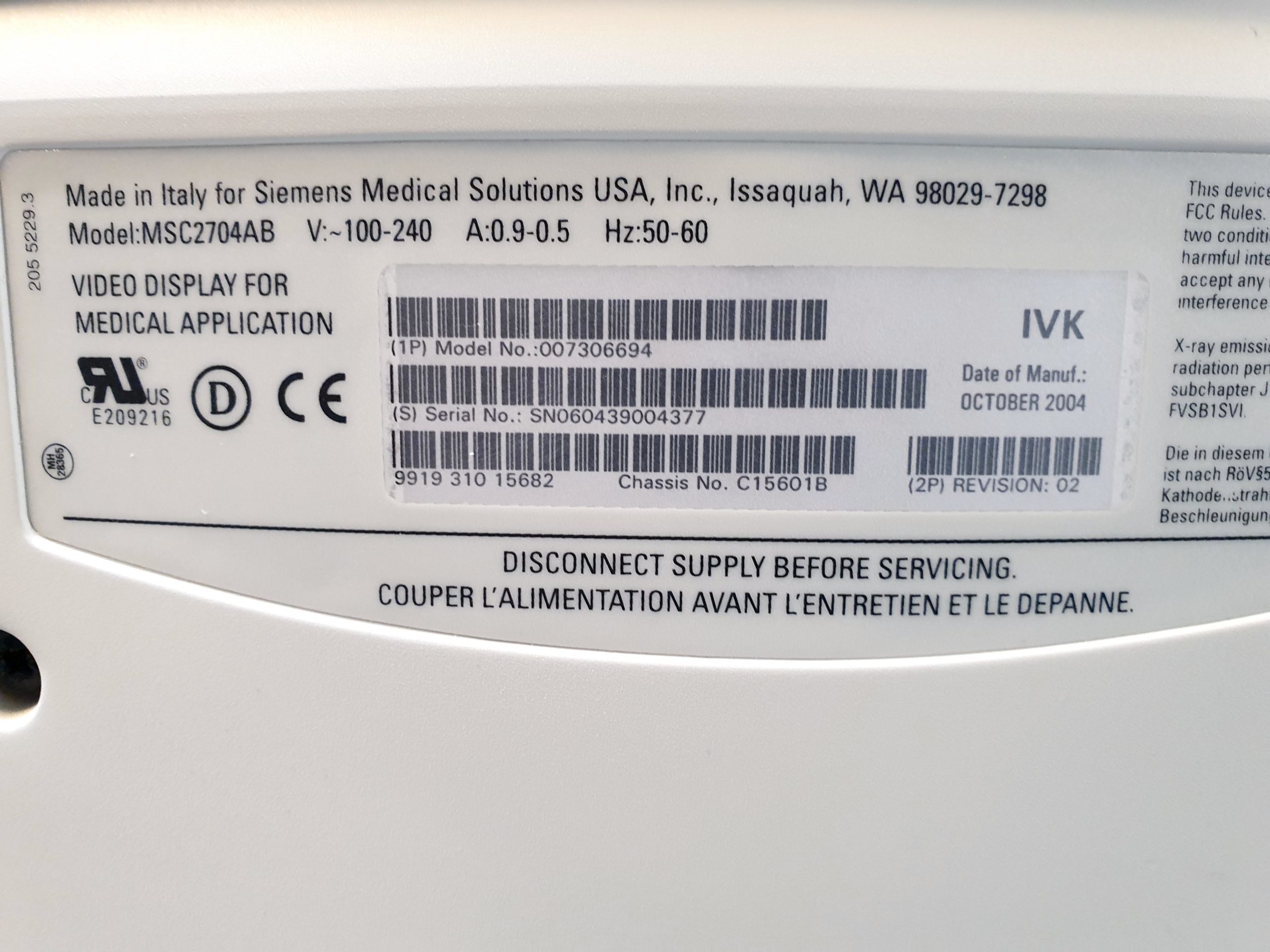 Siemens SONOLINE ANTARES Ultraschallgerät - defekt – Bild 9