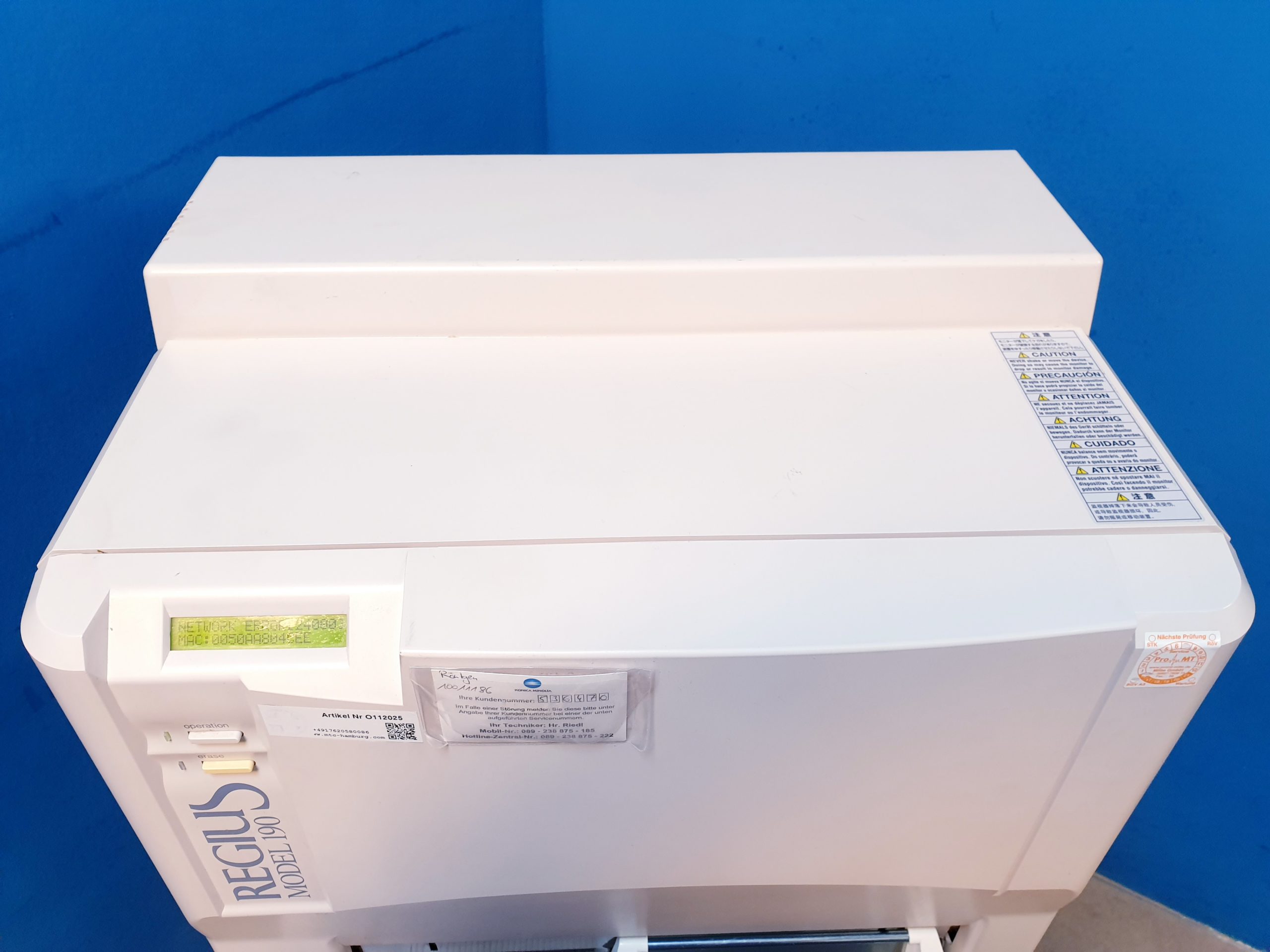 REGIUS MODEL 190 DD-941 digitales Röntgensystem – Bild 7