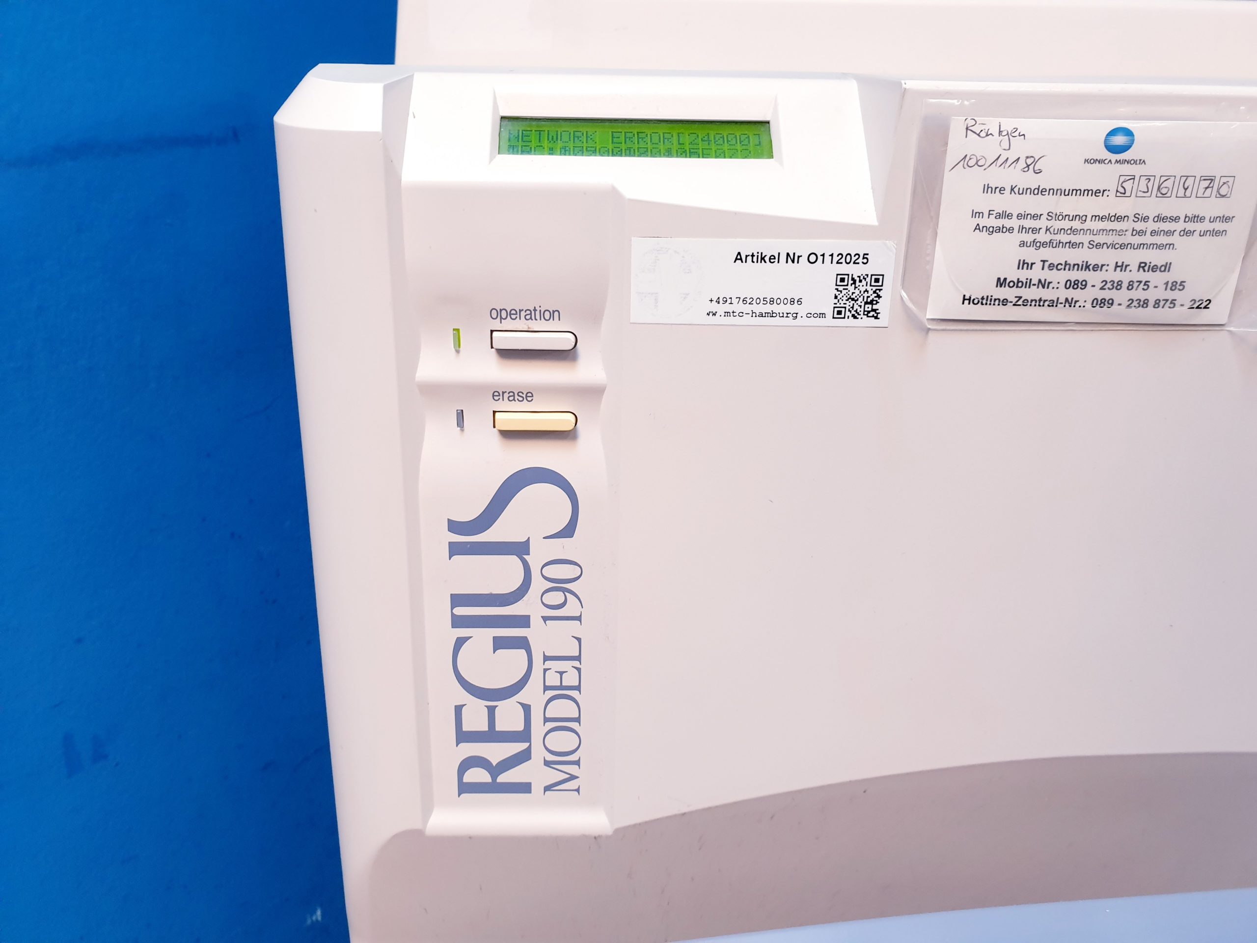 REGIUS MODEL 190 DD-941 digitales Röntgensystem – Bild 8