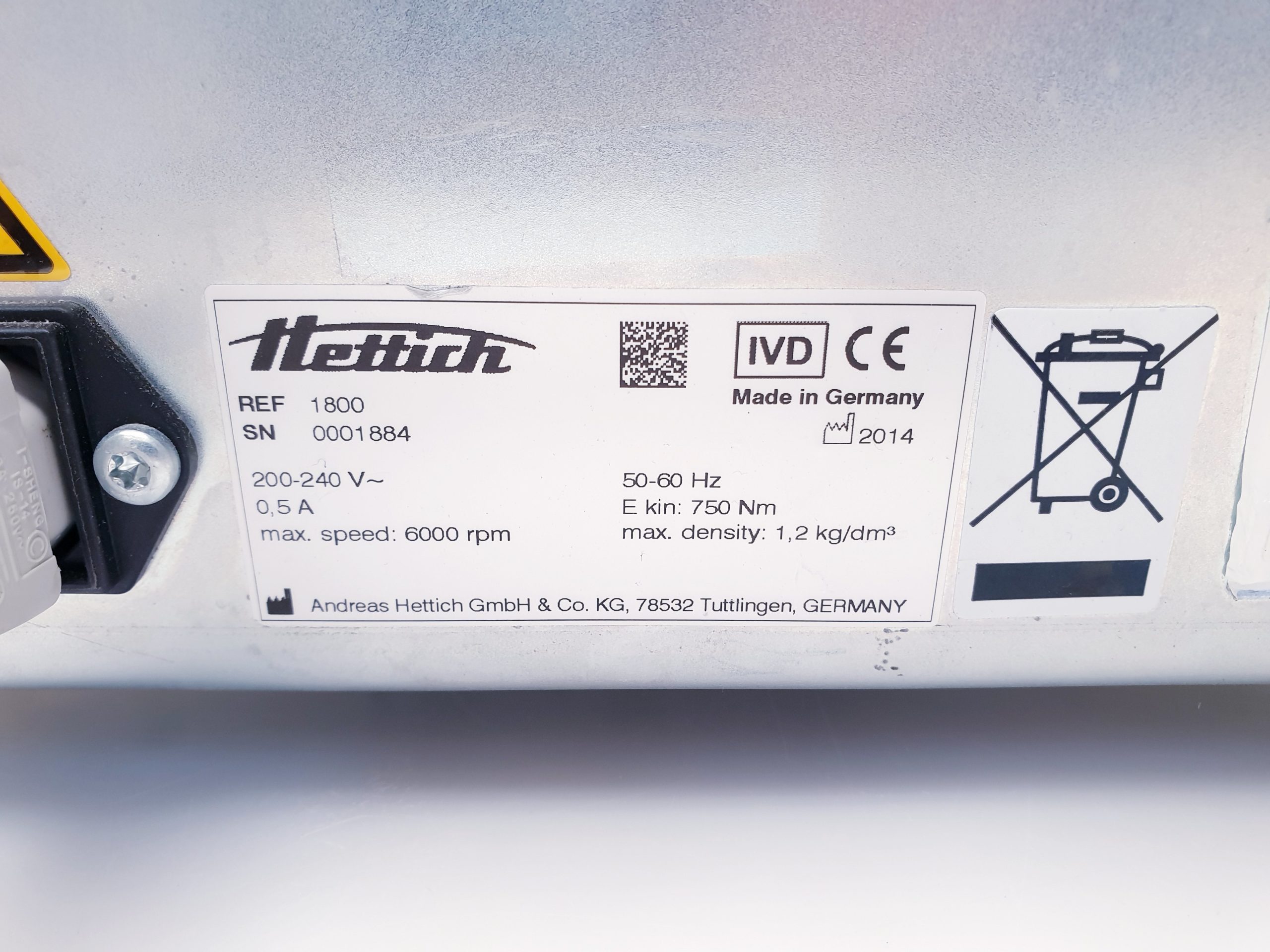 Hettich 1800 EBA 200 - EBA200 Kleinzentrifuge Zentrifuge – Bild 9