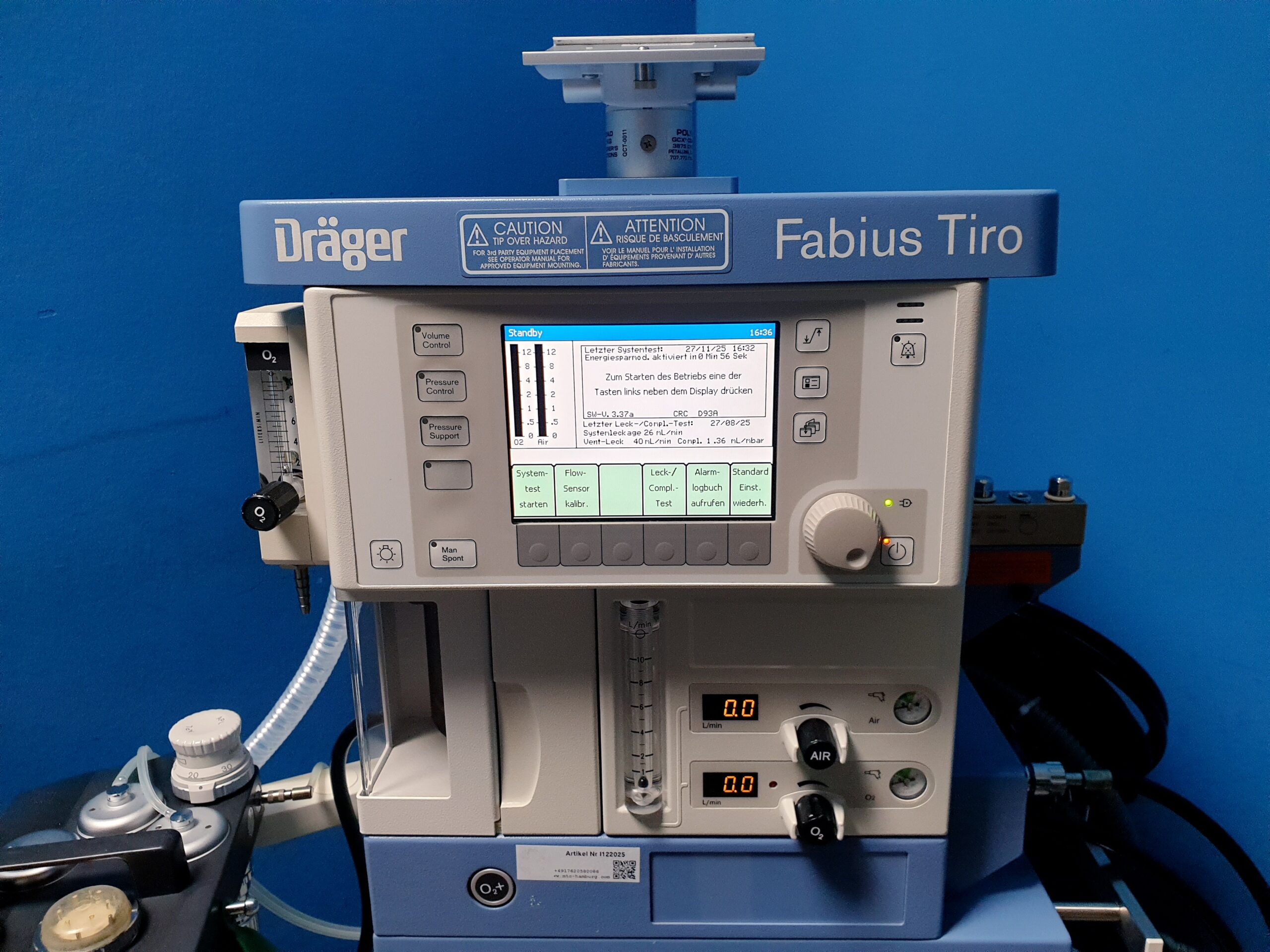 Dräger Fabius Tiro Narkosegerät + Scio Four Oxi Plus – Bild 5