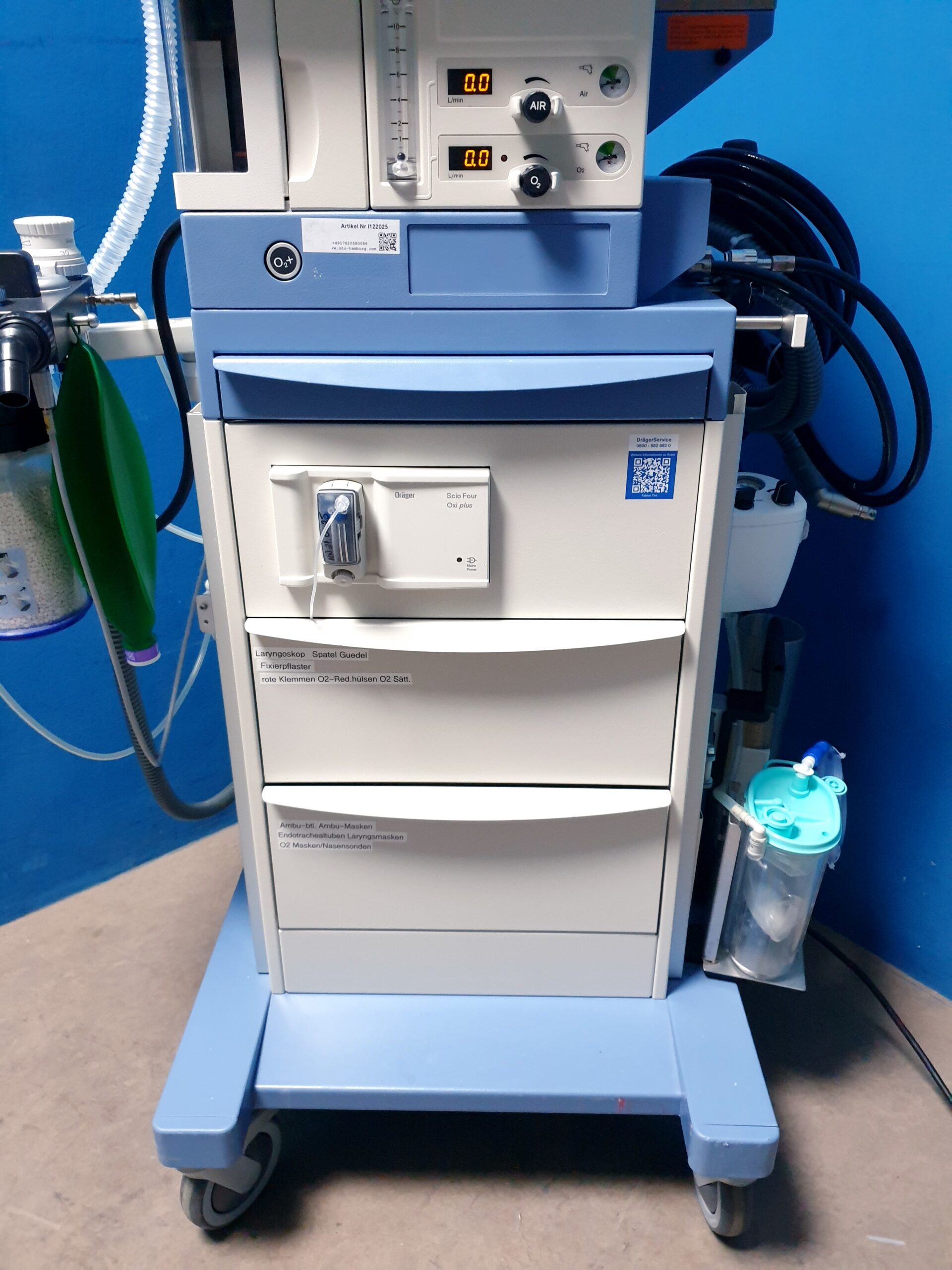 Dräger Fabius Tiro Narkosegerät + Scio Four Oxi Plus – Bild 8