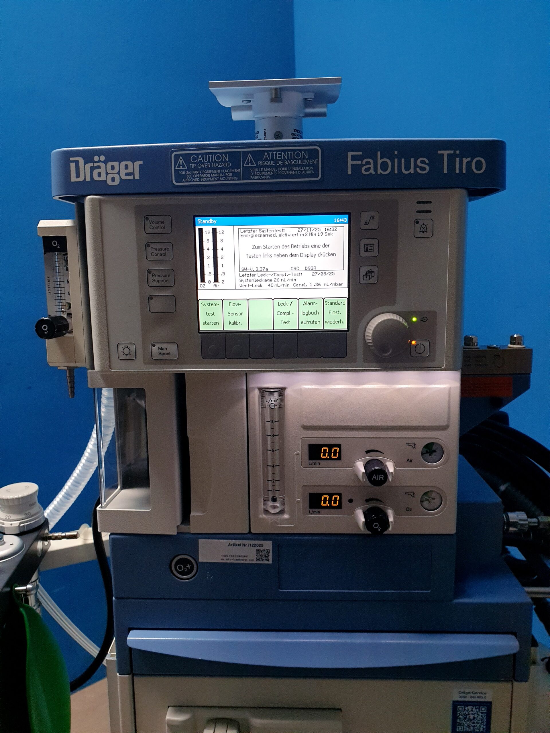 Dräger Fabius Tiro Narkosegerät + Scio Four Oxi Plus – Bild 26