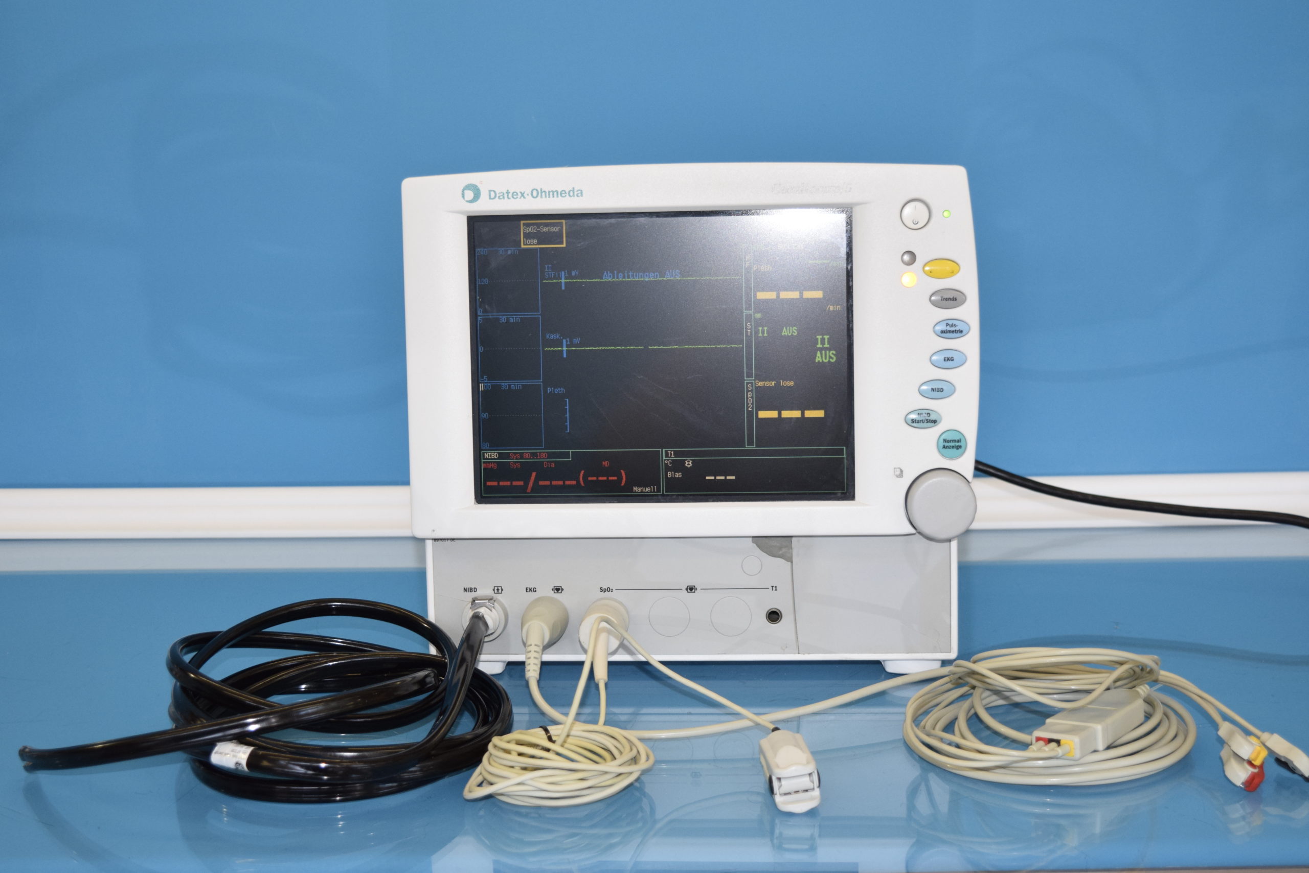 Datex-Ohmeda Cardiocap 5 CARDIOCAP5 Überwachungsmonitor mit Zubehör - defekt – Bild 3