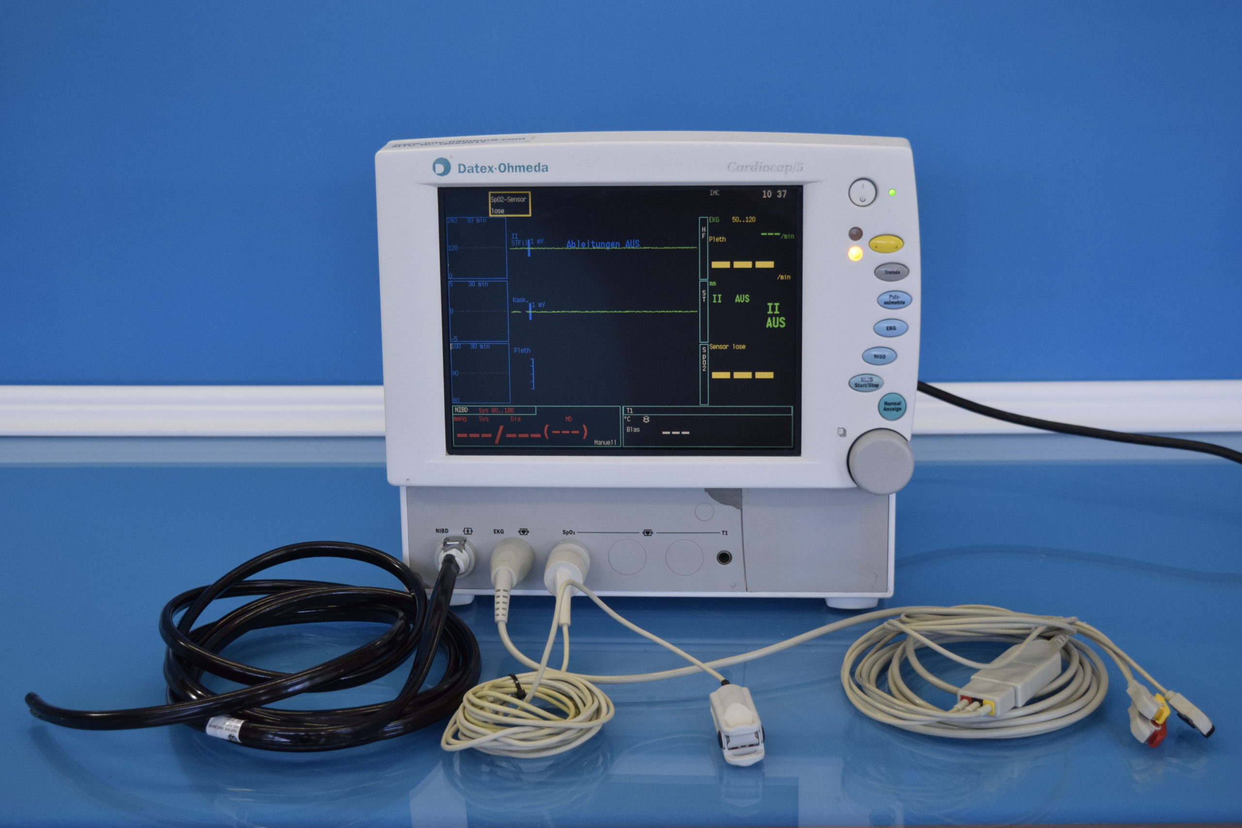 Datex-Ohmeda Cardiocap 5 CARDIOCAP5 Überwachungsmonitor mit Zubehör - defekt – Bild 5