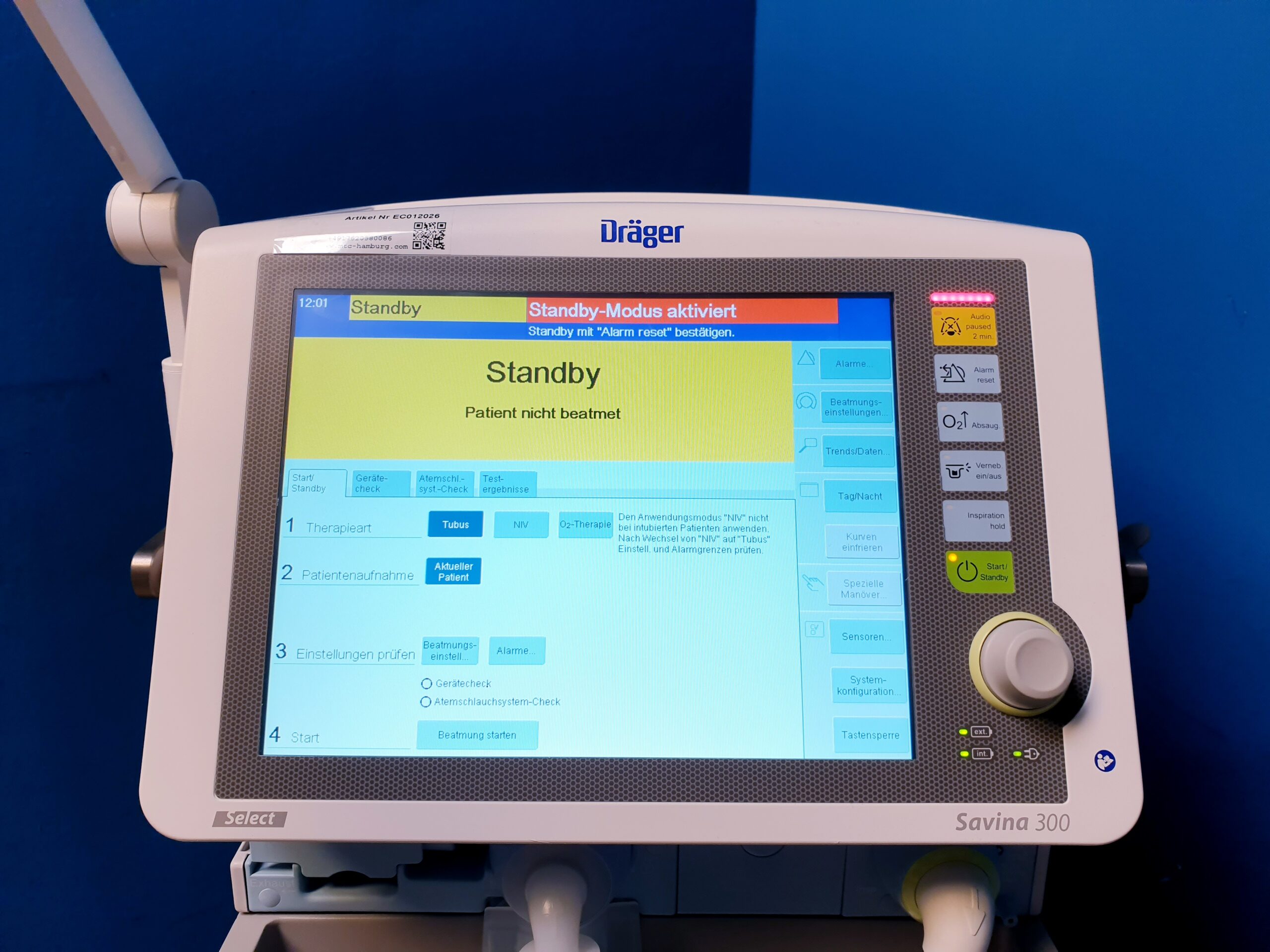 Dräger Savina 300 Intensivbeatmungsgerät – Bild 11