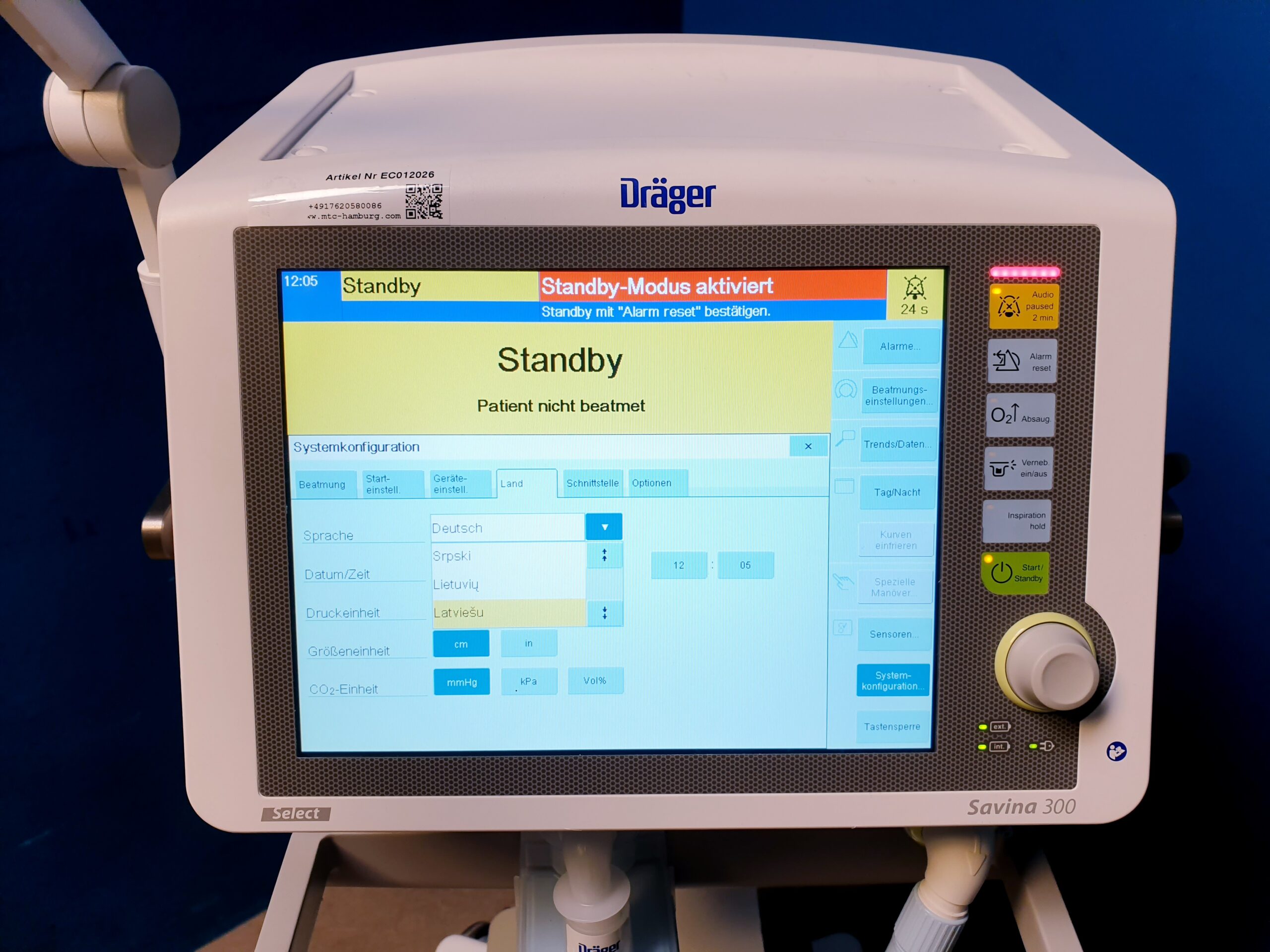 Dräger Savina 300 Intensivbeatmungsgerät – Bild 30