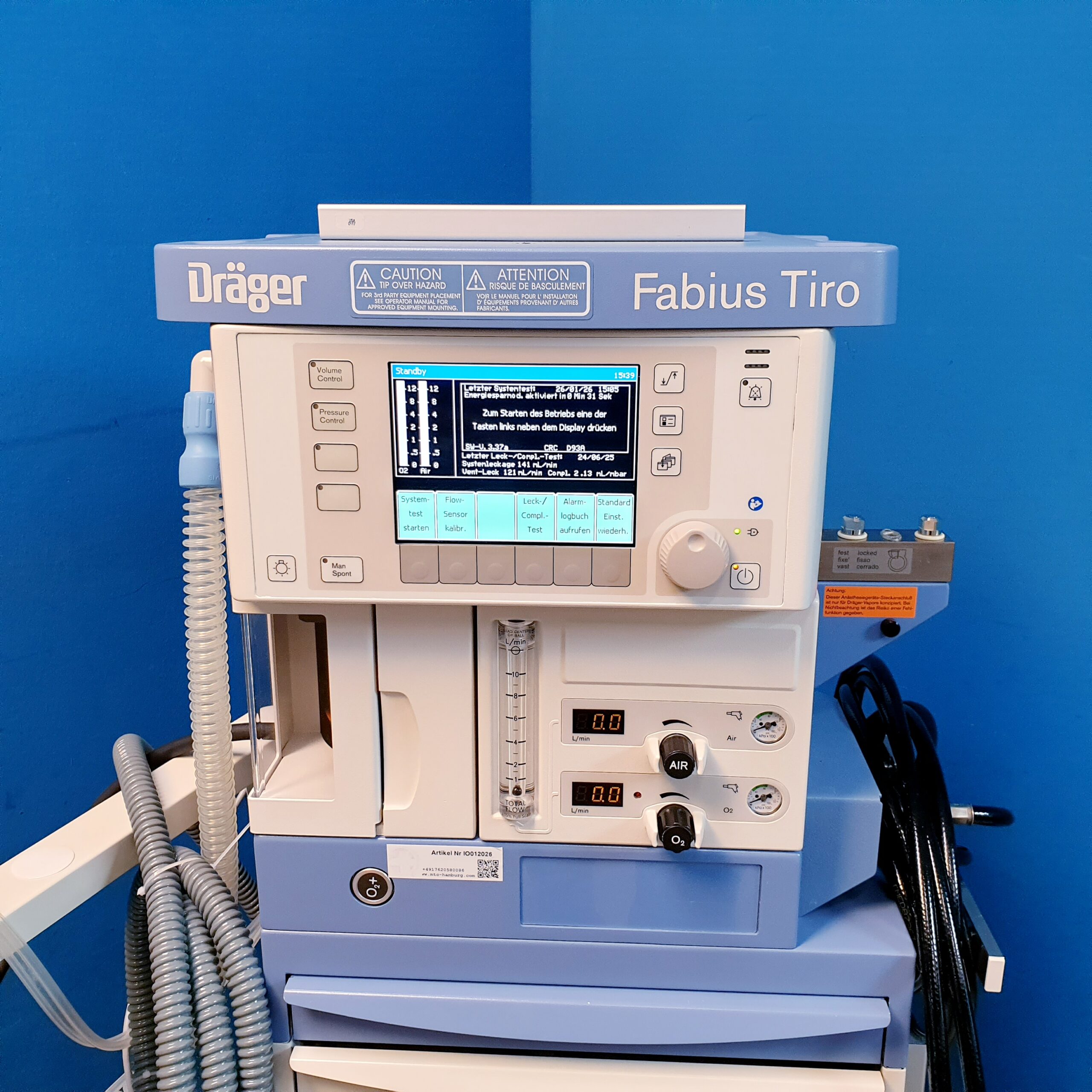 Dräger Fabius Tiro Anesthesia Narkosegerät - Anesthesie DOM 2017 – Bild 7