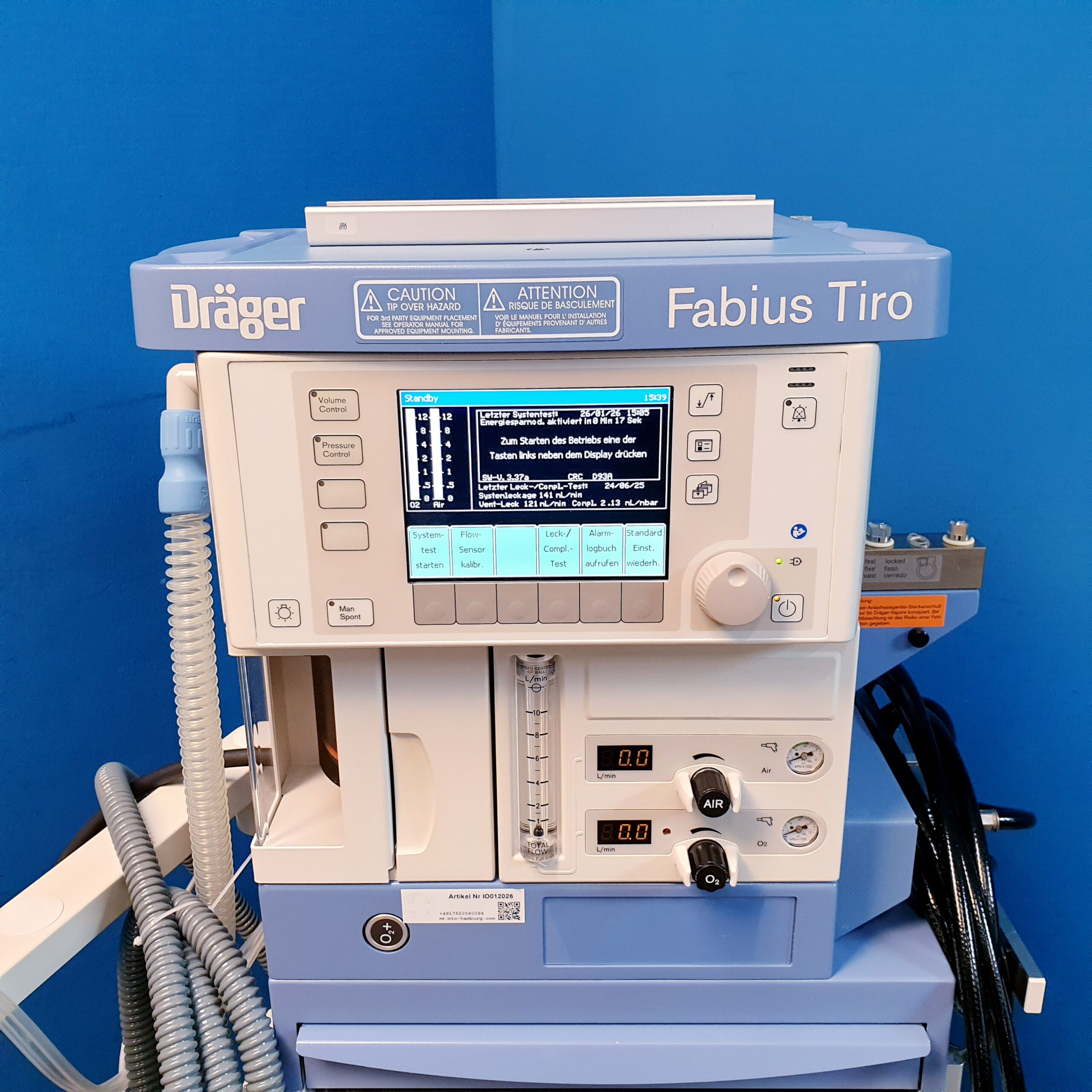 Dräger Fabius Tiro Anesthesia Narkosegerät - Anesthesie DOM 2017 – Bild 8