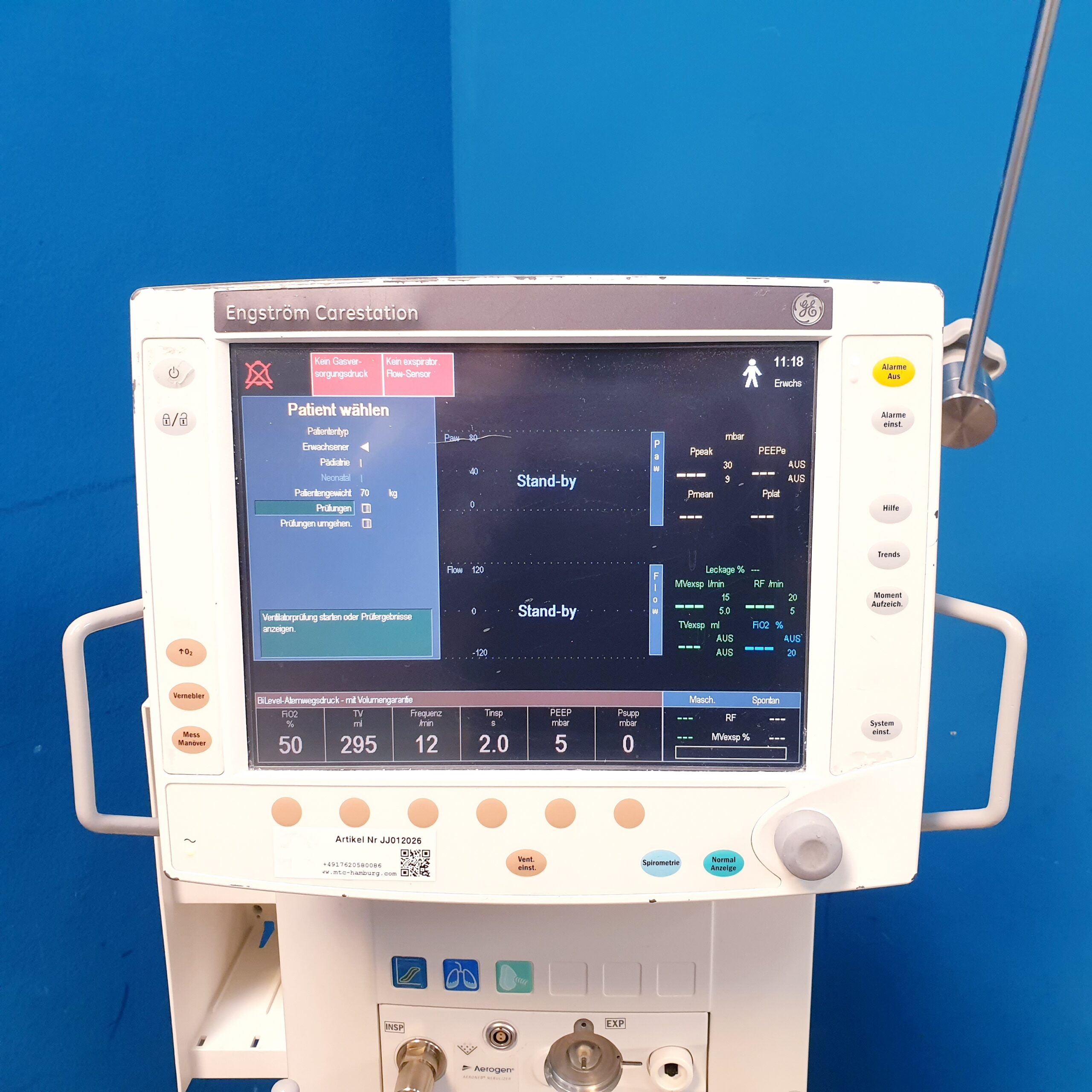 GE Engström Carestation Ventilator Beatmungsgerät – Bild 6