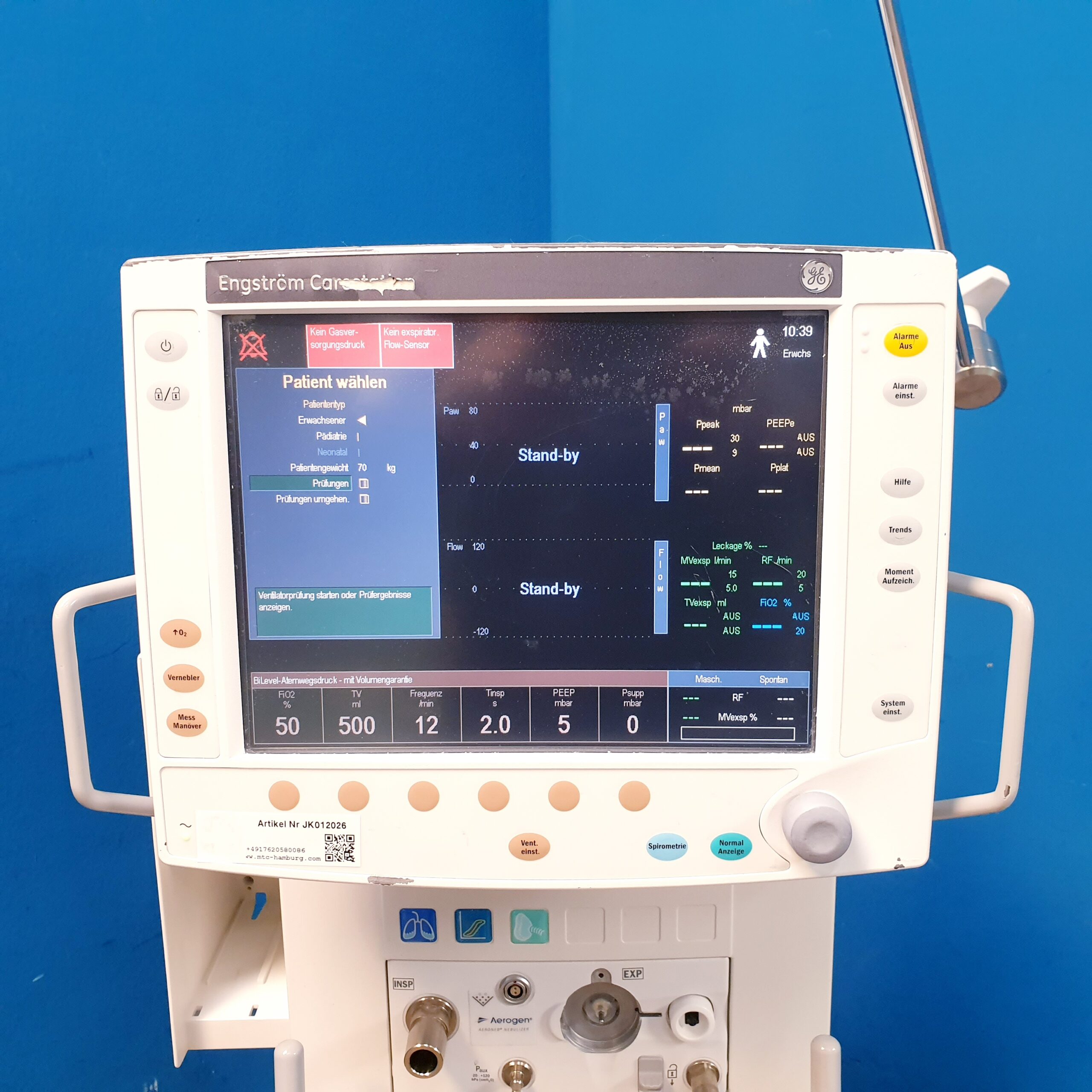 GE Engström Carestation Ventilator Beatmungsgerät – Bild 7