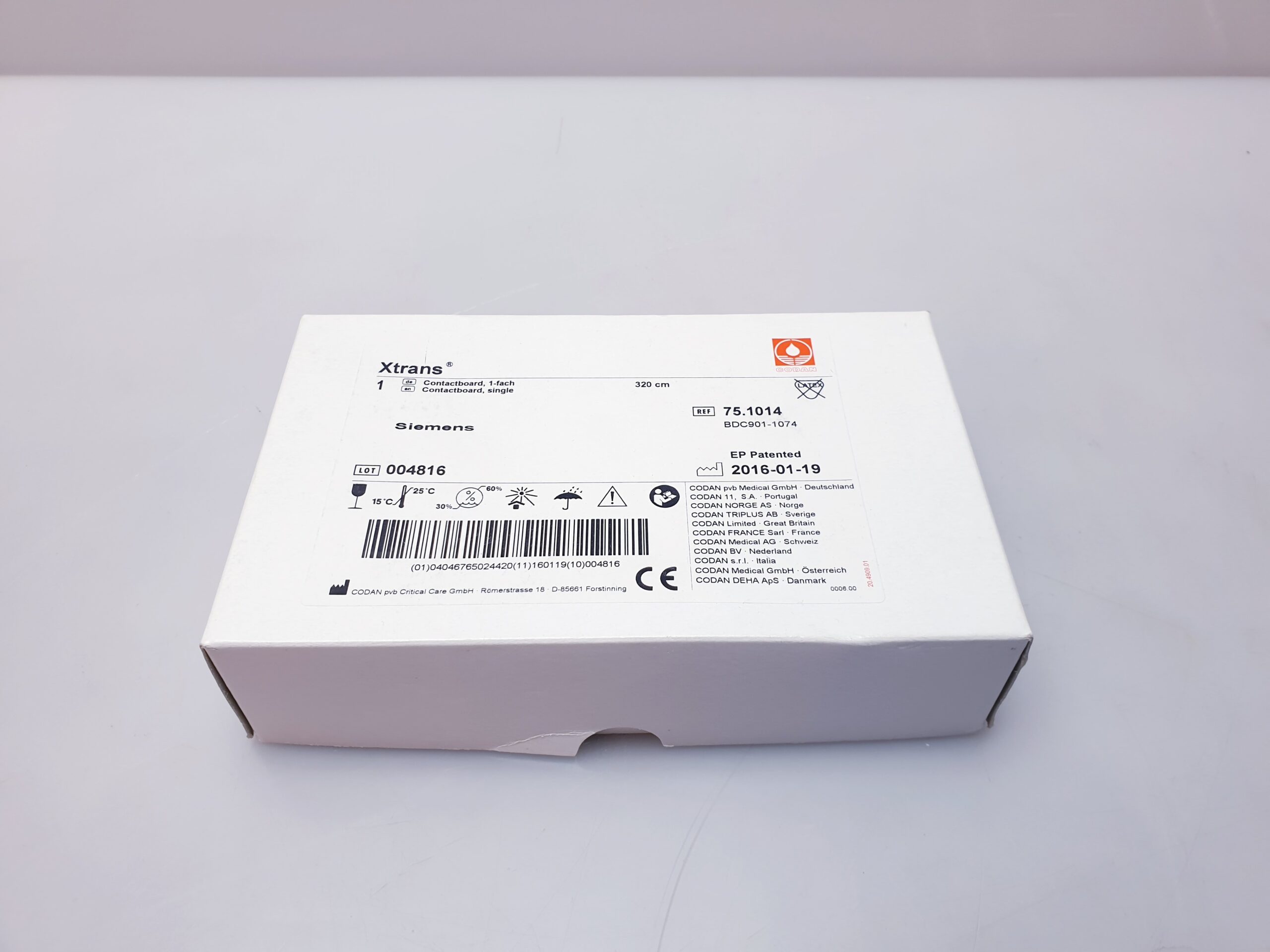 Codan Xtrans Kontaktplatte (Ref. 75.1014) für die invasive Blutdruckmessung – Bild 7