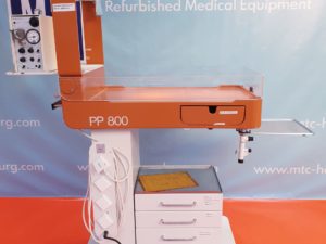 Dräger // Draeger PP 800 // PP800 Reanimationseinheit Wärmebettchen für Neugeborene  mit Dräger RH600 Strahler und  Babymix 2