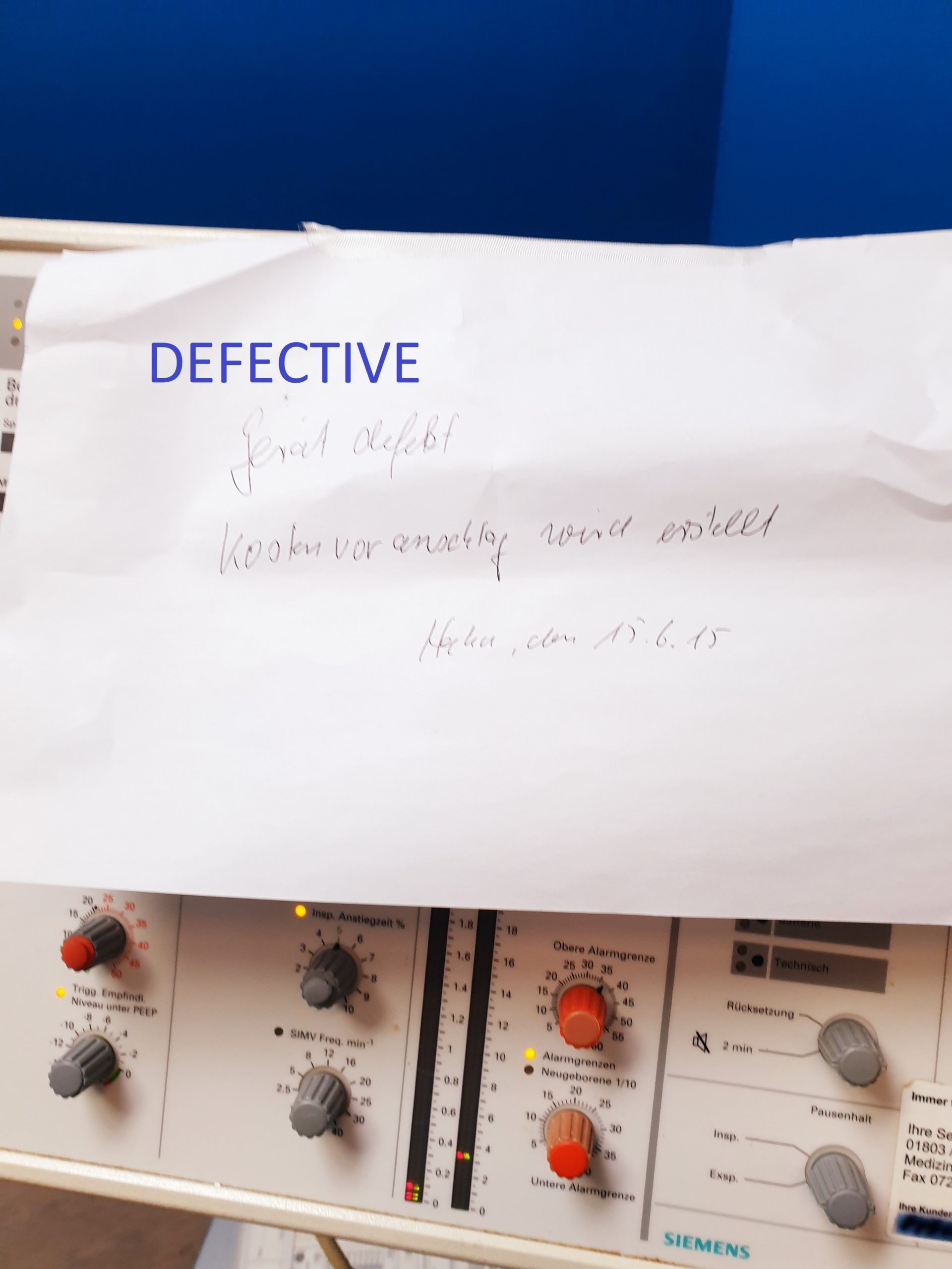 SIEMENS Siemens Servo Ventilator Servoventilator 300 Beatmungsgerät