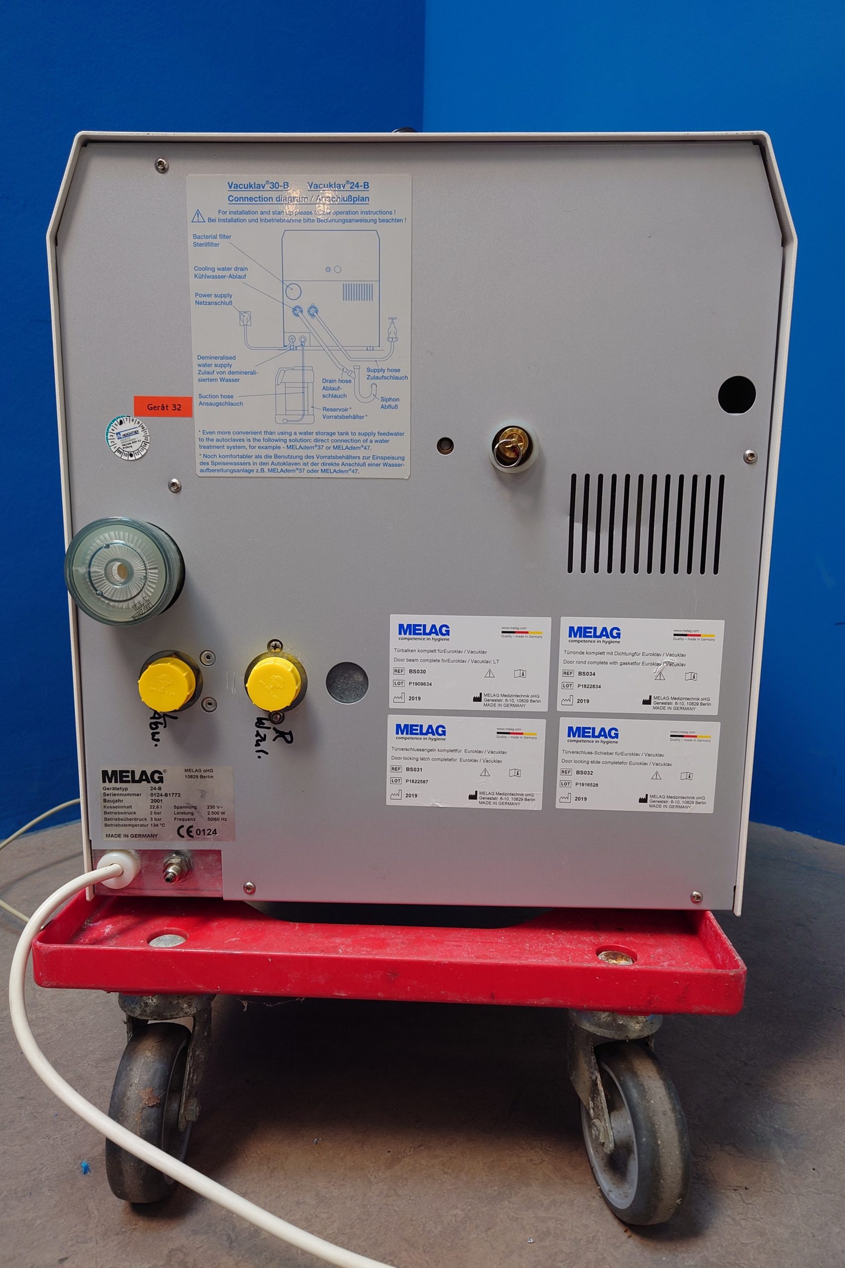 Melag Vacuklav 24 B // 24B Sterilisator // B-Klasse, EN 13060.