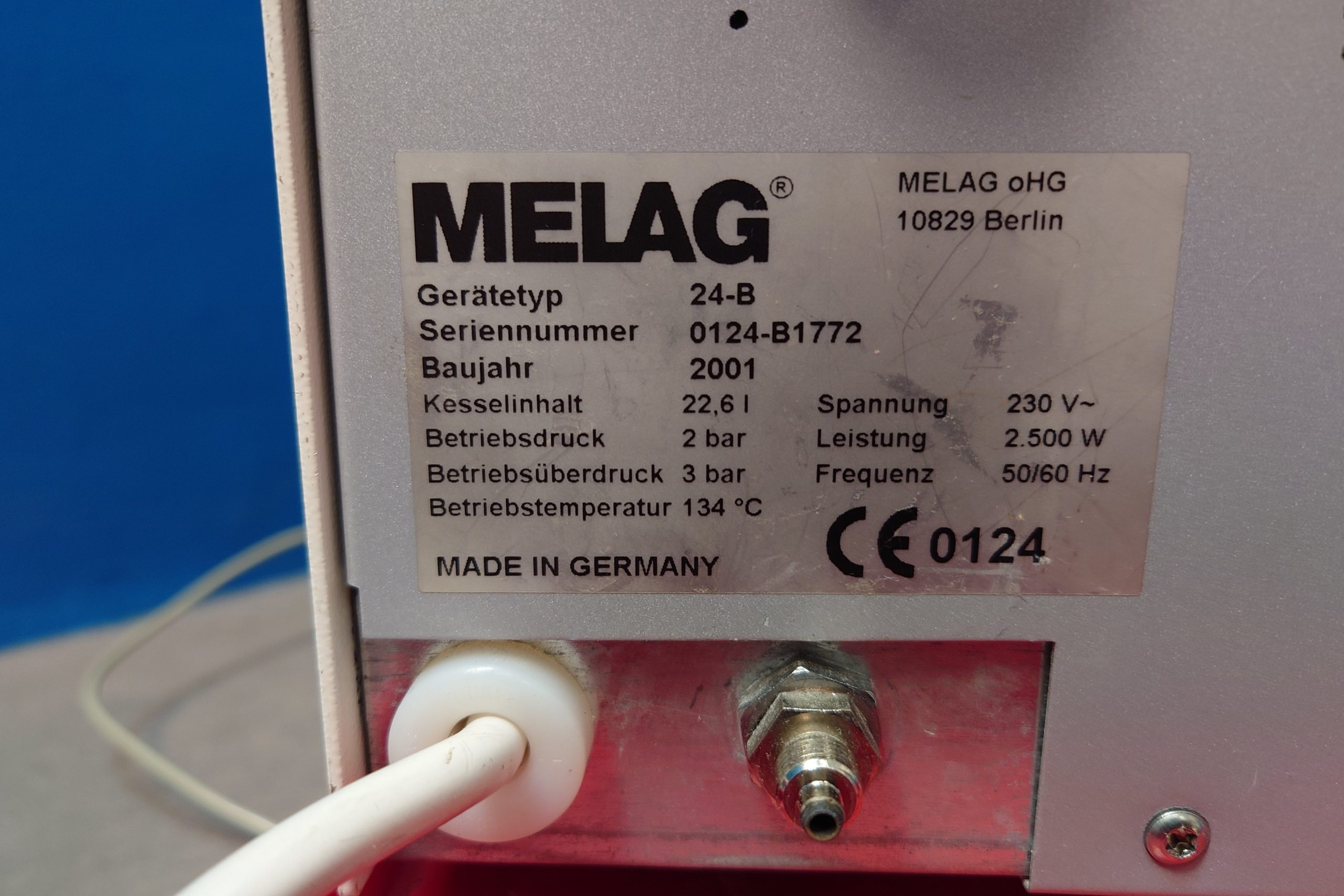 Melag Vacuklav 24 B // 24B Sterilisator // B-Klasse, EN 13060.