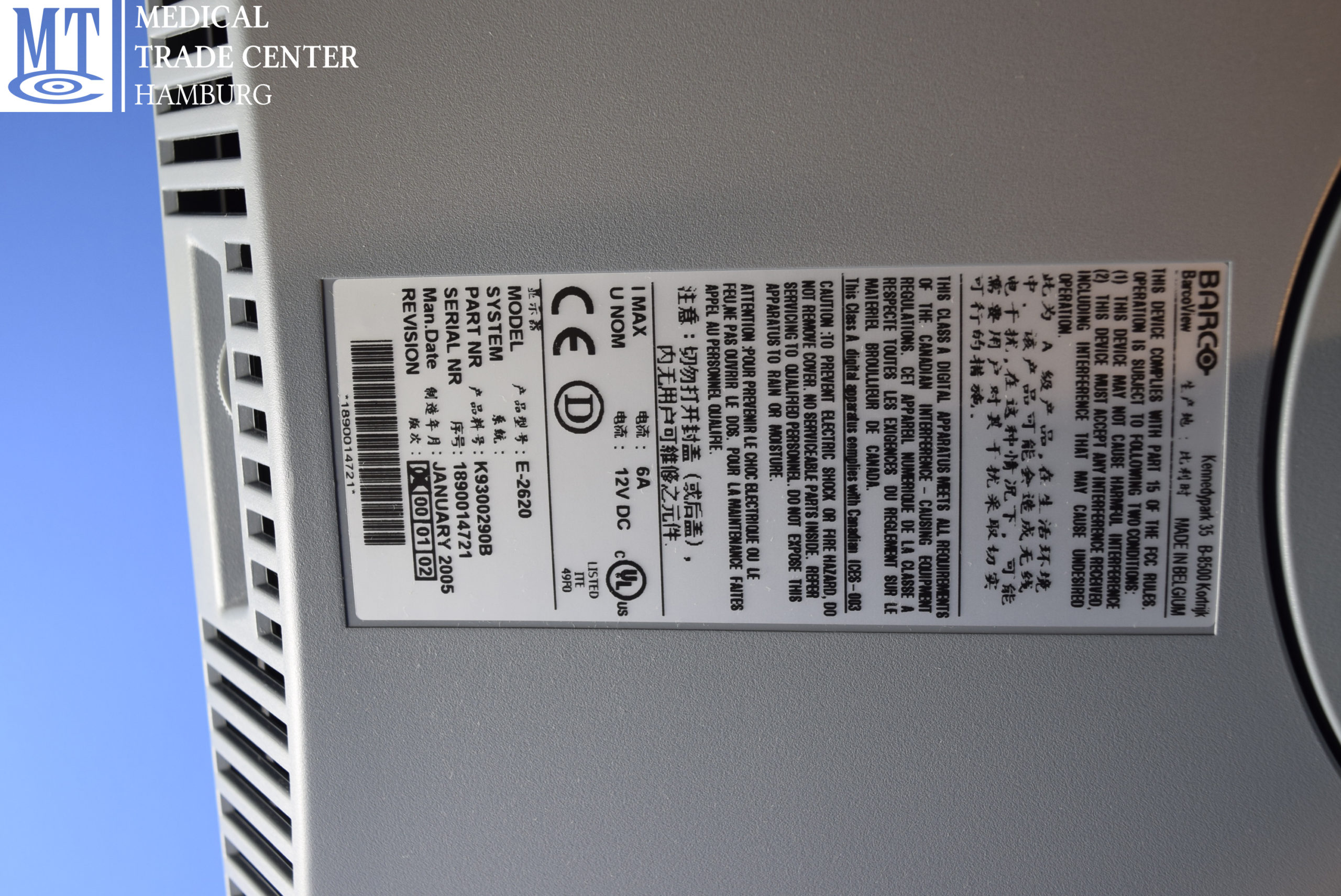 BARCO E-2620 2MP Medical Flat Grayscale Display