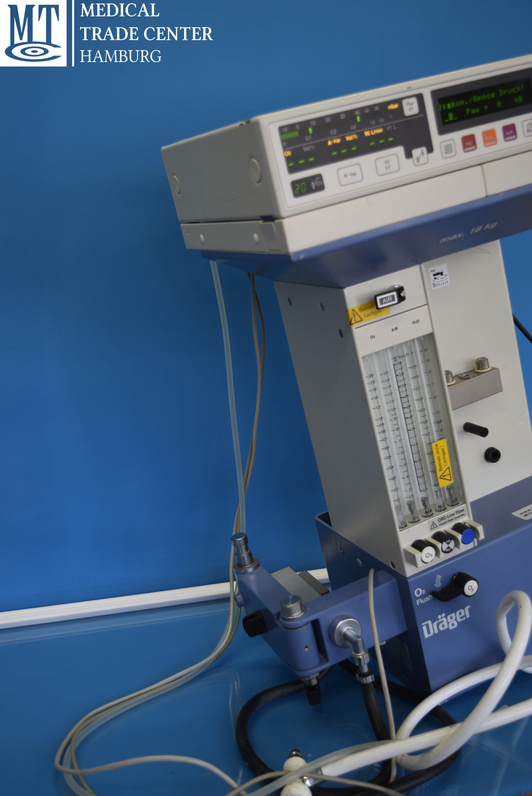 Dräger Trajan 808 Narkosegerät, Narkose mit PM 8030 Atemgasmonitor